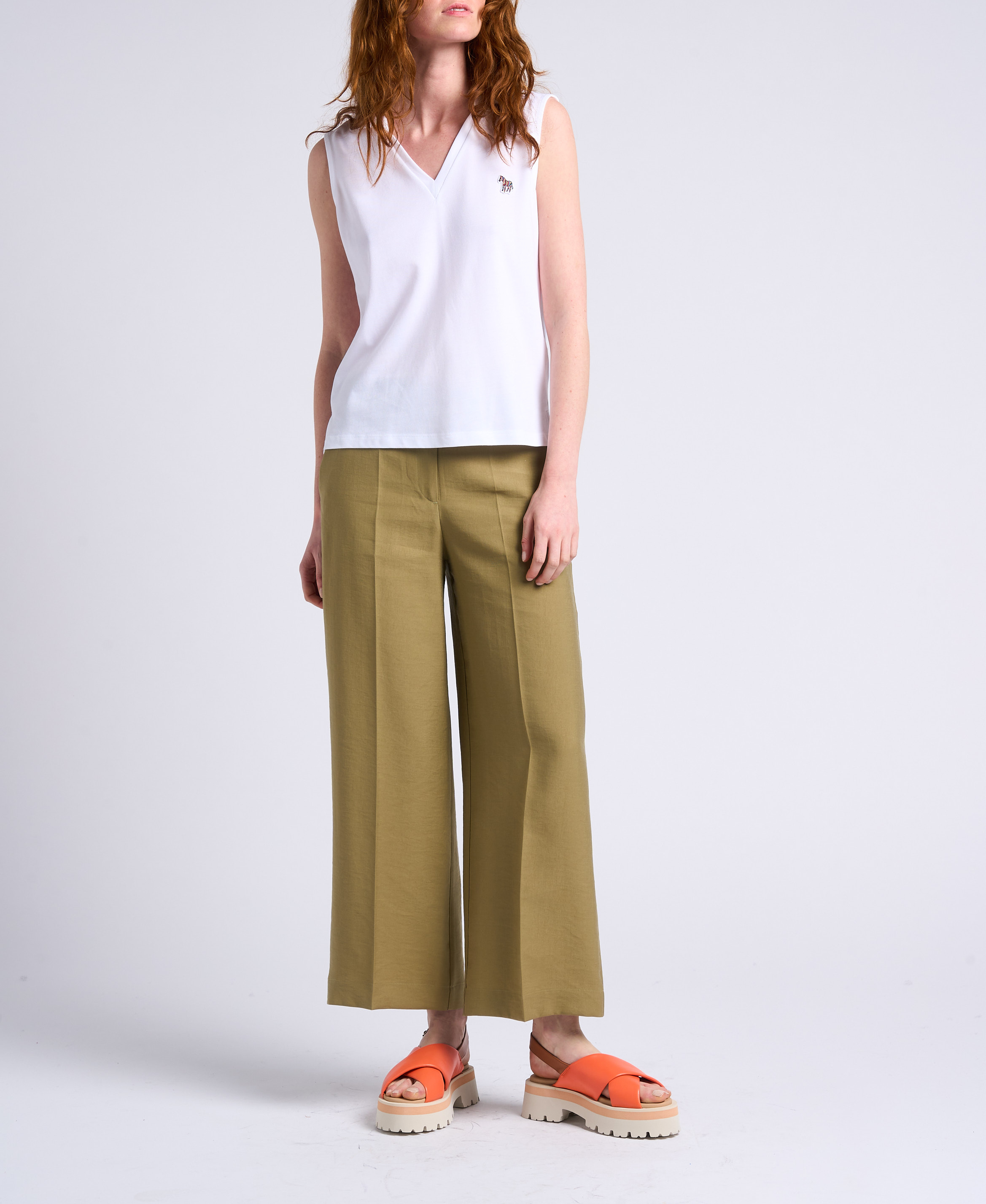Weite Cropped-Hose PAUL SMITH Grun