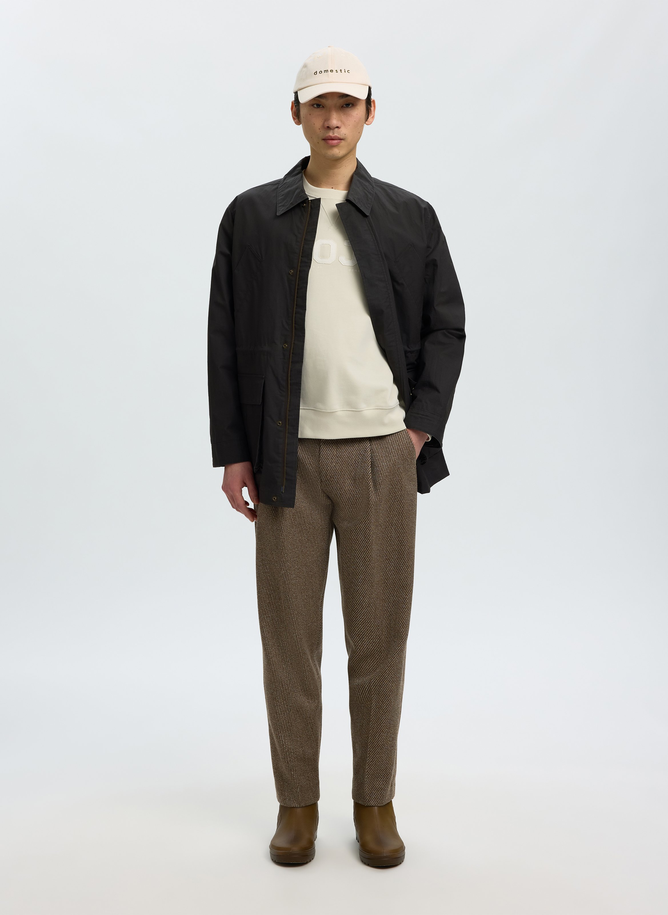 Rechte sweater met ronde hals en borduursel SELECTED Beige