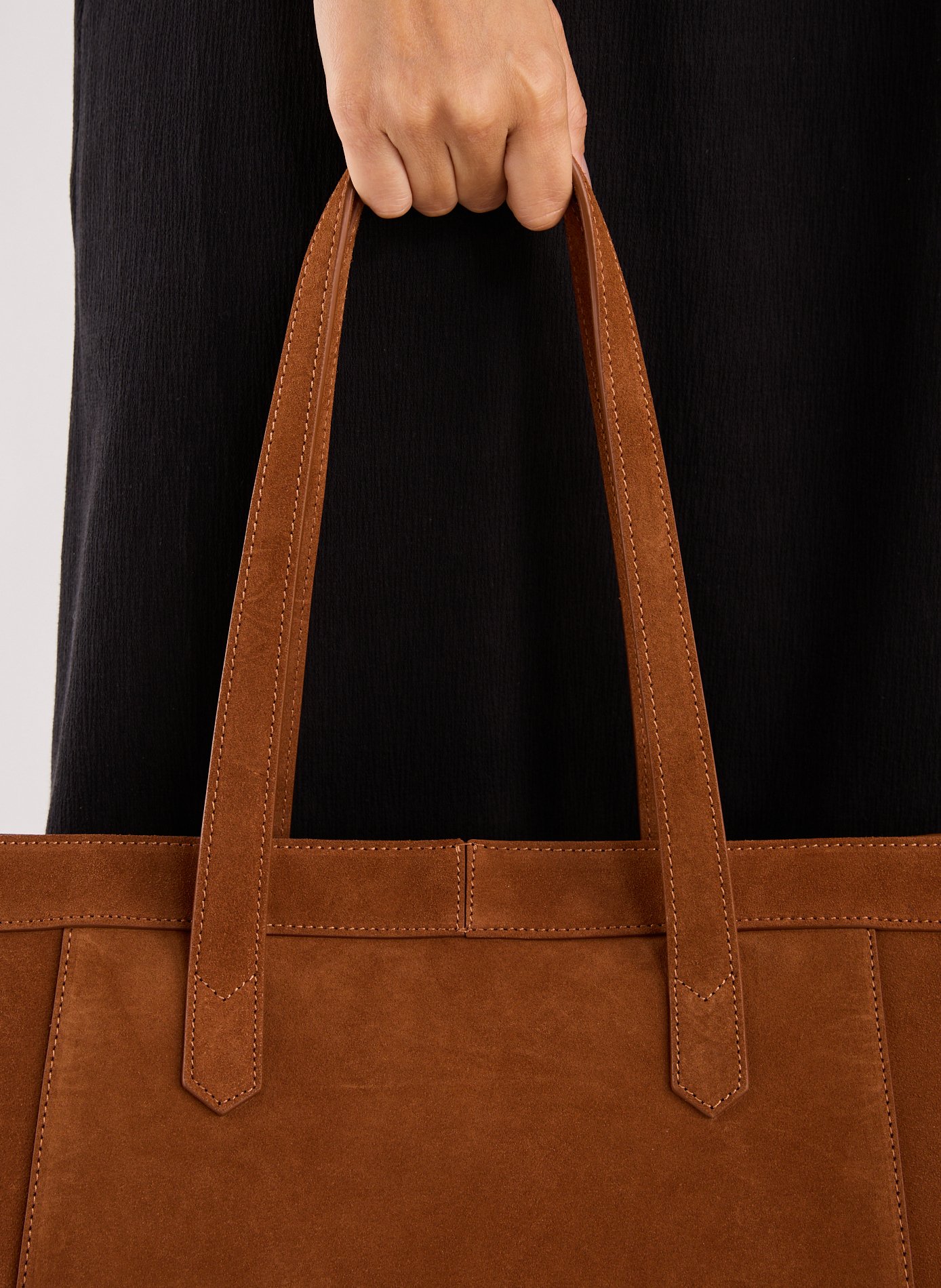 Suède shopper SAISON 1865 Bruin