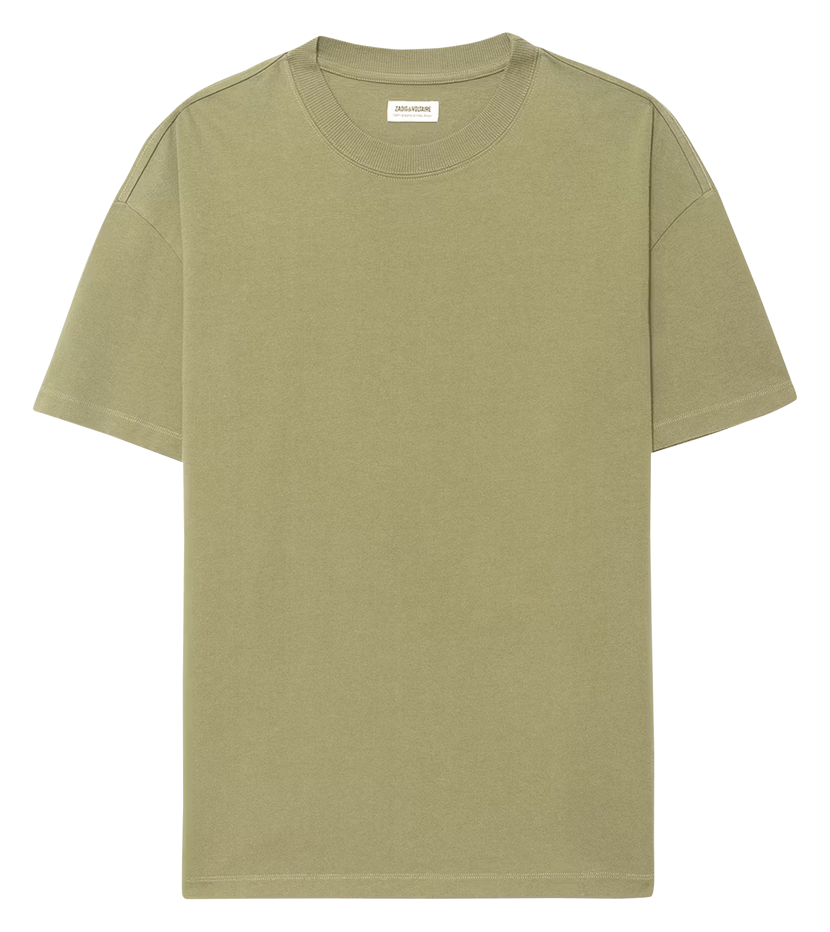 Gerade geschnittenes Rundhals-T-Shirt aus Baumwolle mit Print ZADIG&VOLTAIRE Grun