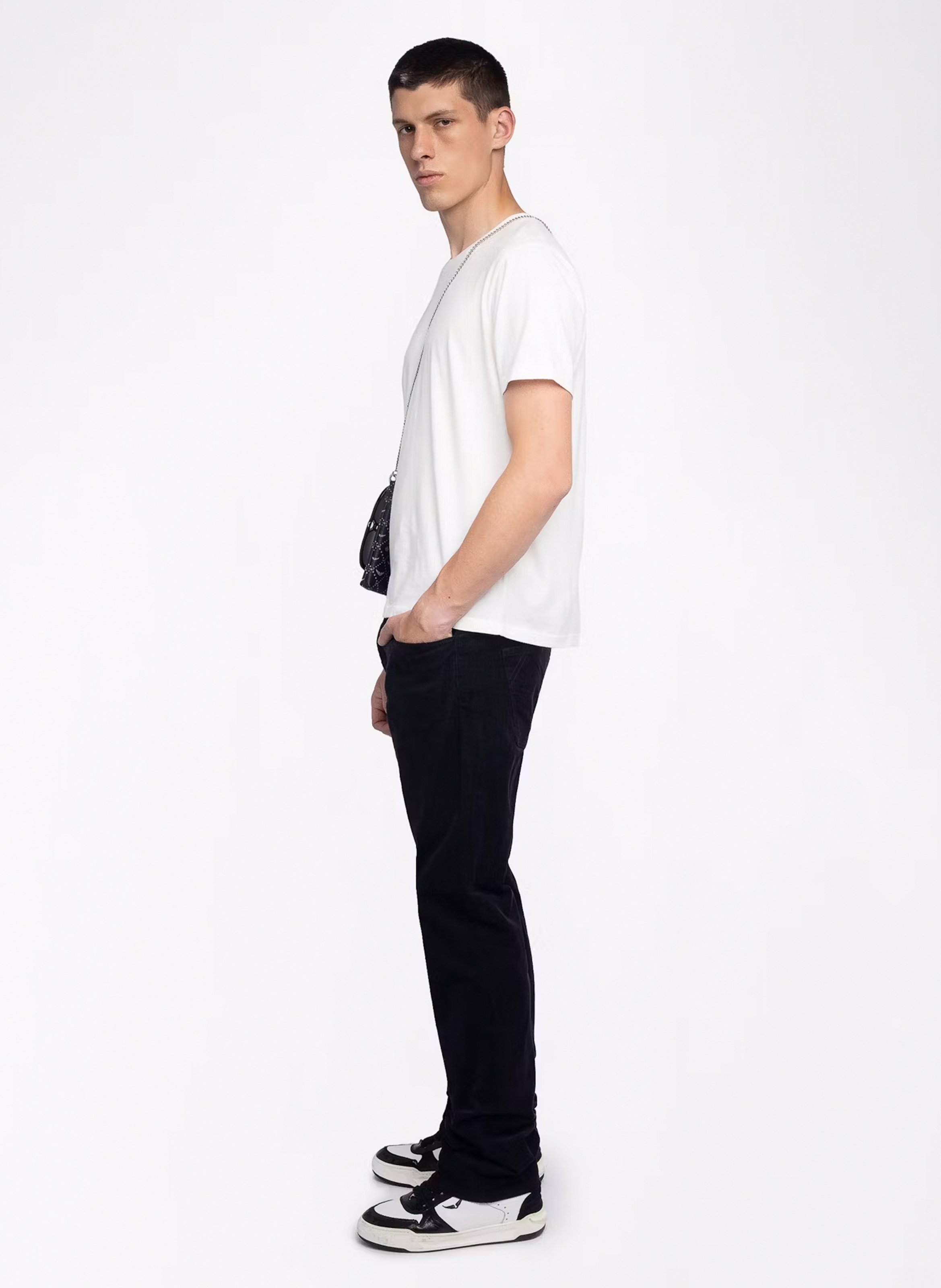 Tee-shirt col rond en coton ZADIG&VOLTAIRE Blanc