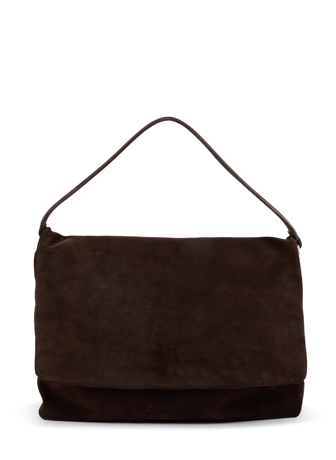 Suede leather iloise m shoulder bag SAISON 1865 Brown