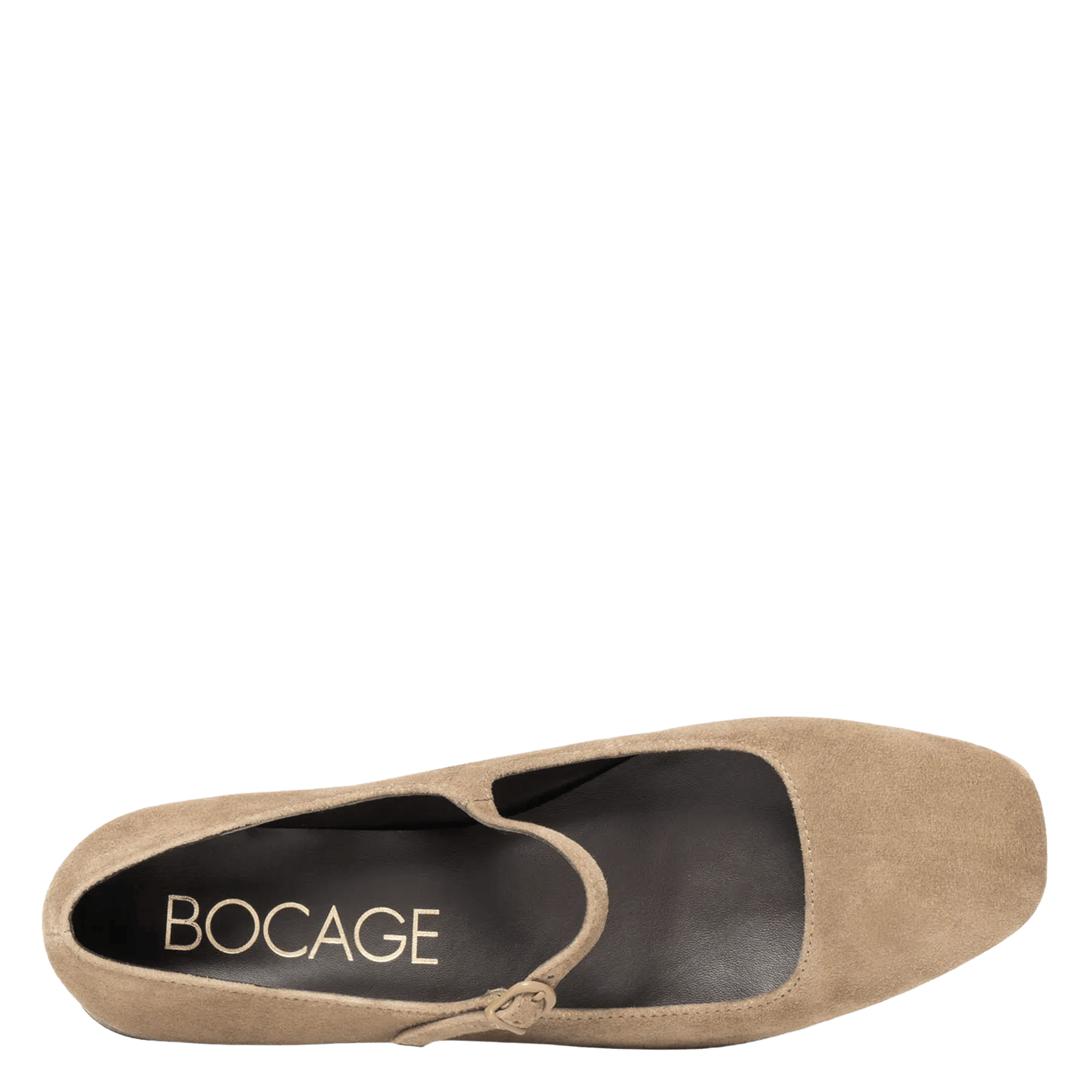 Ballerinas mit Riemchen aus Wildleder BOCAGE Beige