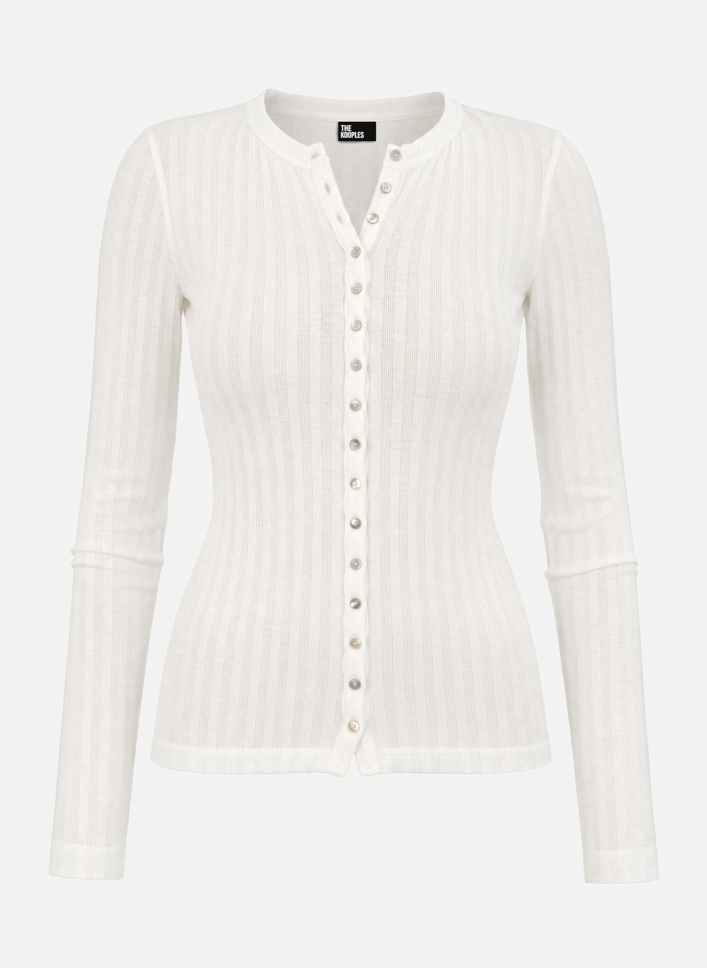 Long-sleeved cotton top THE KOOPLES Beige