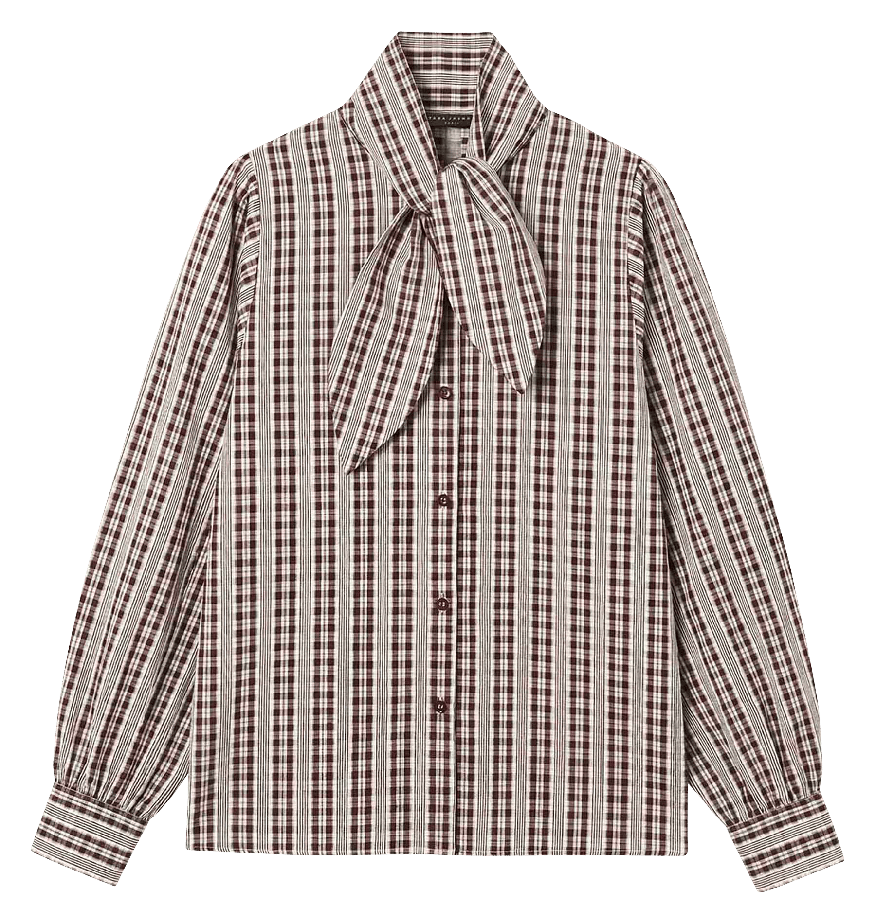 Straight cotton shirt TARA JARMON Brown