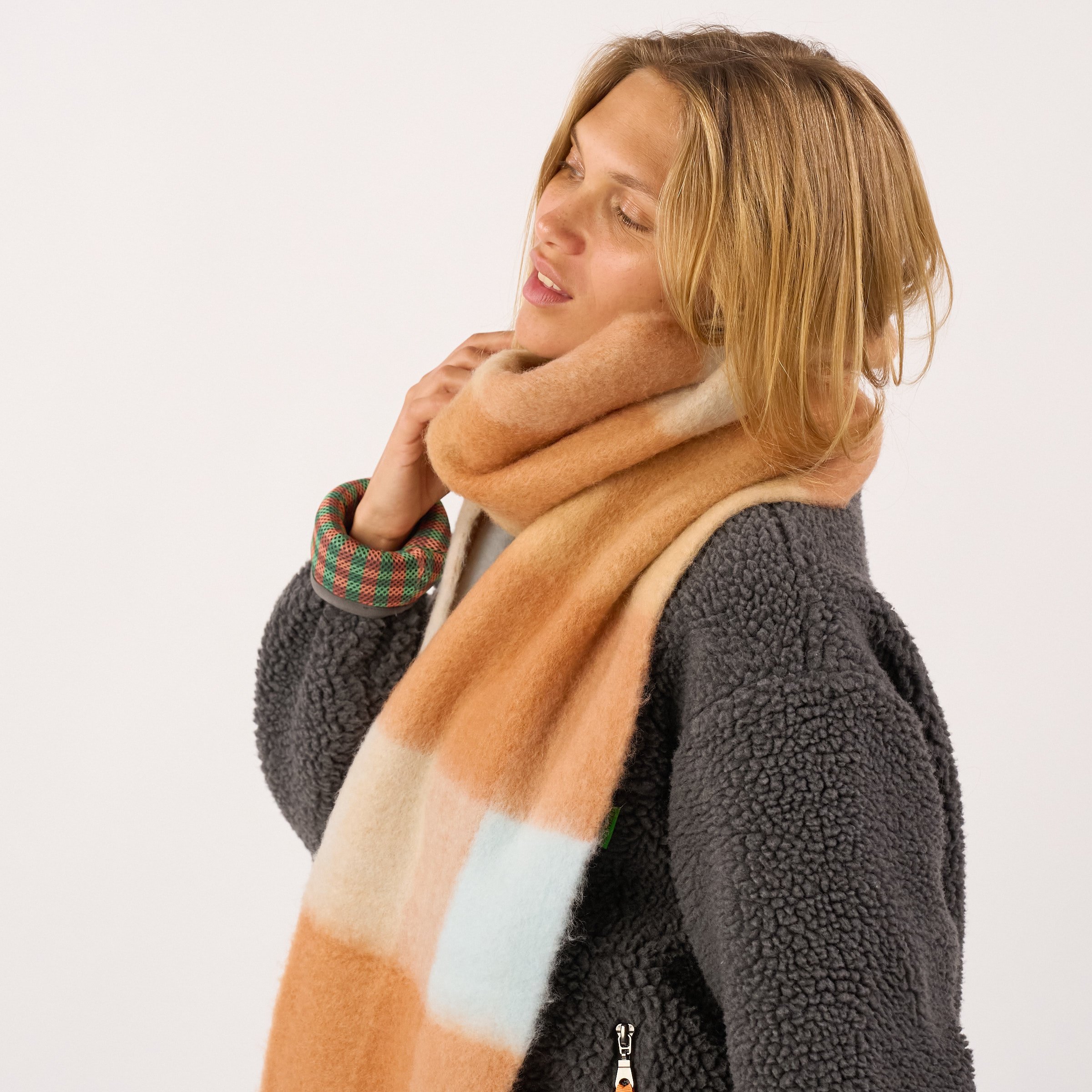 Regular wool scarf BILLYBELT Orange