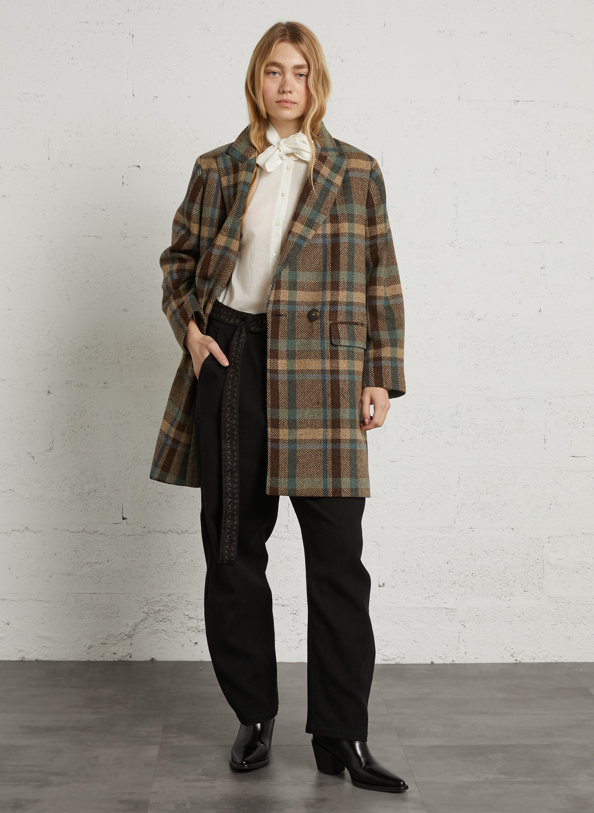 Straight coat DIEGA Blue