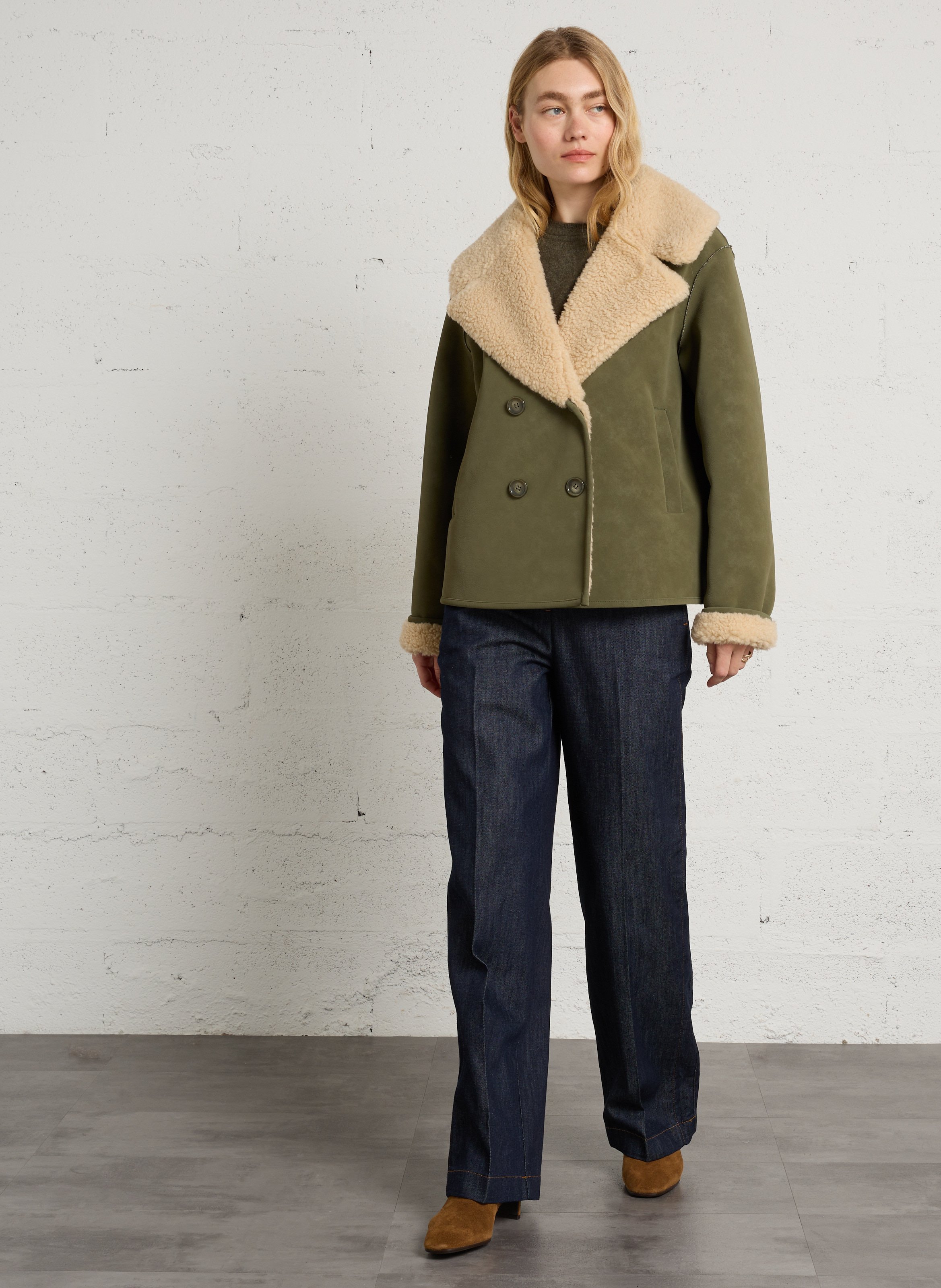 Blazer mit Taschen LEON & HARPER Khaki
