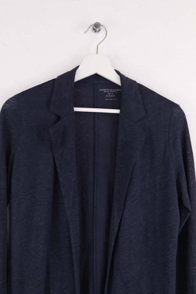 Cardigan MAJESTIC FILATURES - SECONDE MAIN Blue