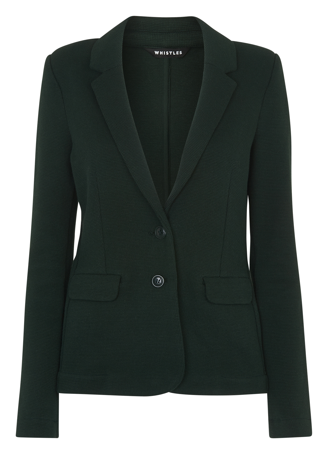 Organic Cotton Suit Jacket Forest Green Whistles Women Place des