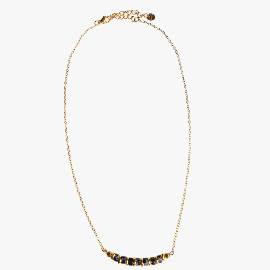 Obsidian necklace GINANDGER Black