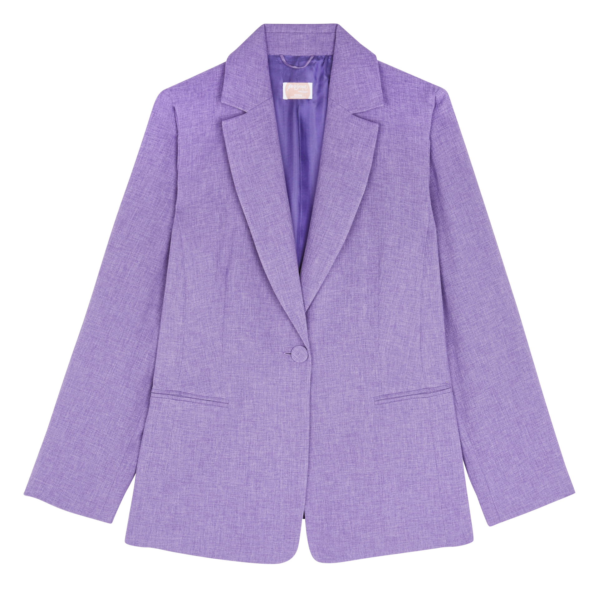 Straight tailored jacket PERSONA by Marina Rinaldi Purple