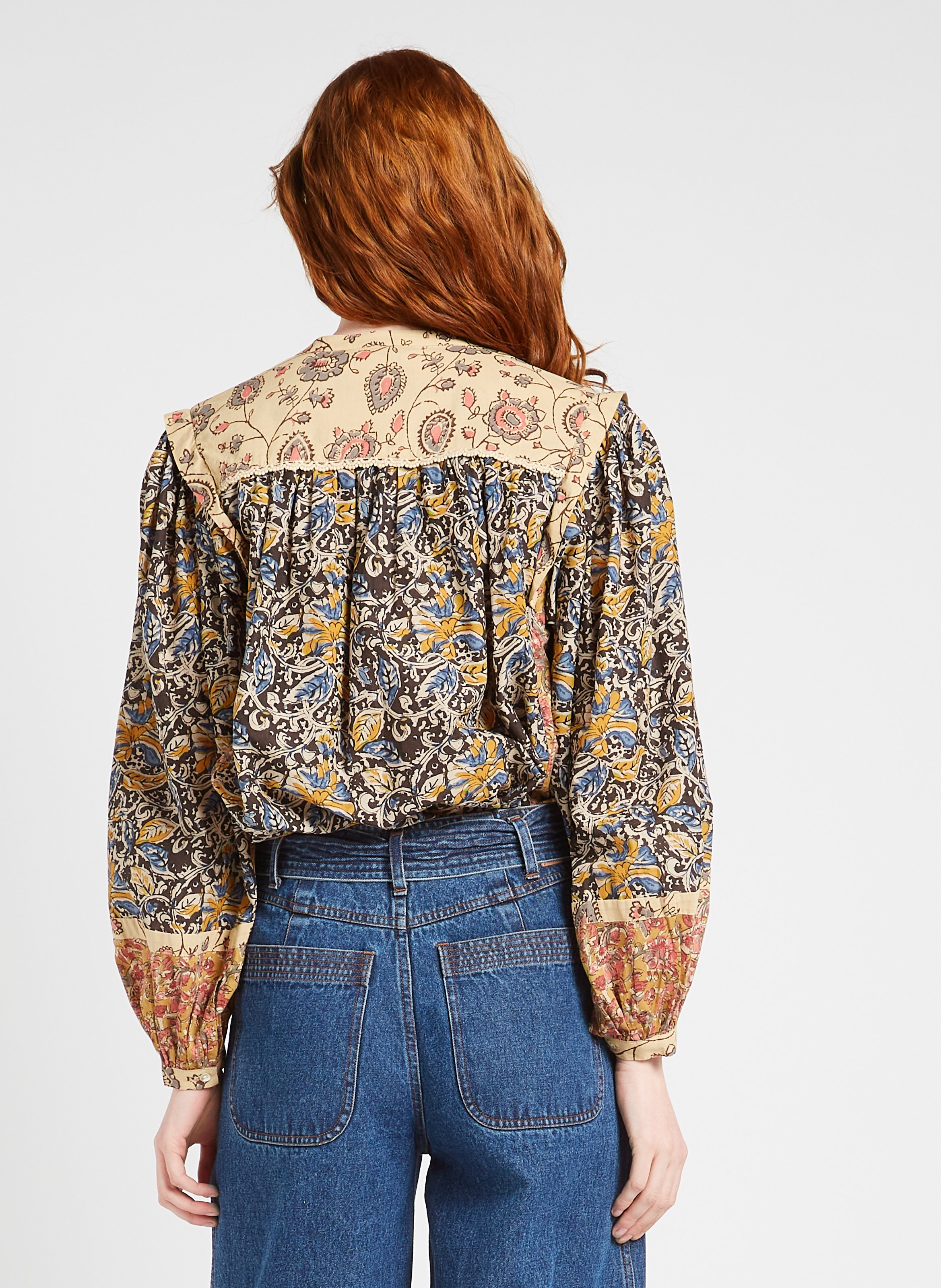 Straight printed organic cotton shirt LOUISE MISHA Multicolored