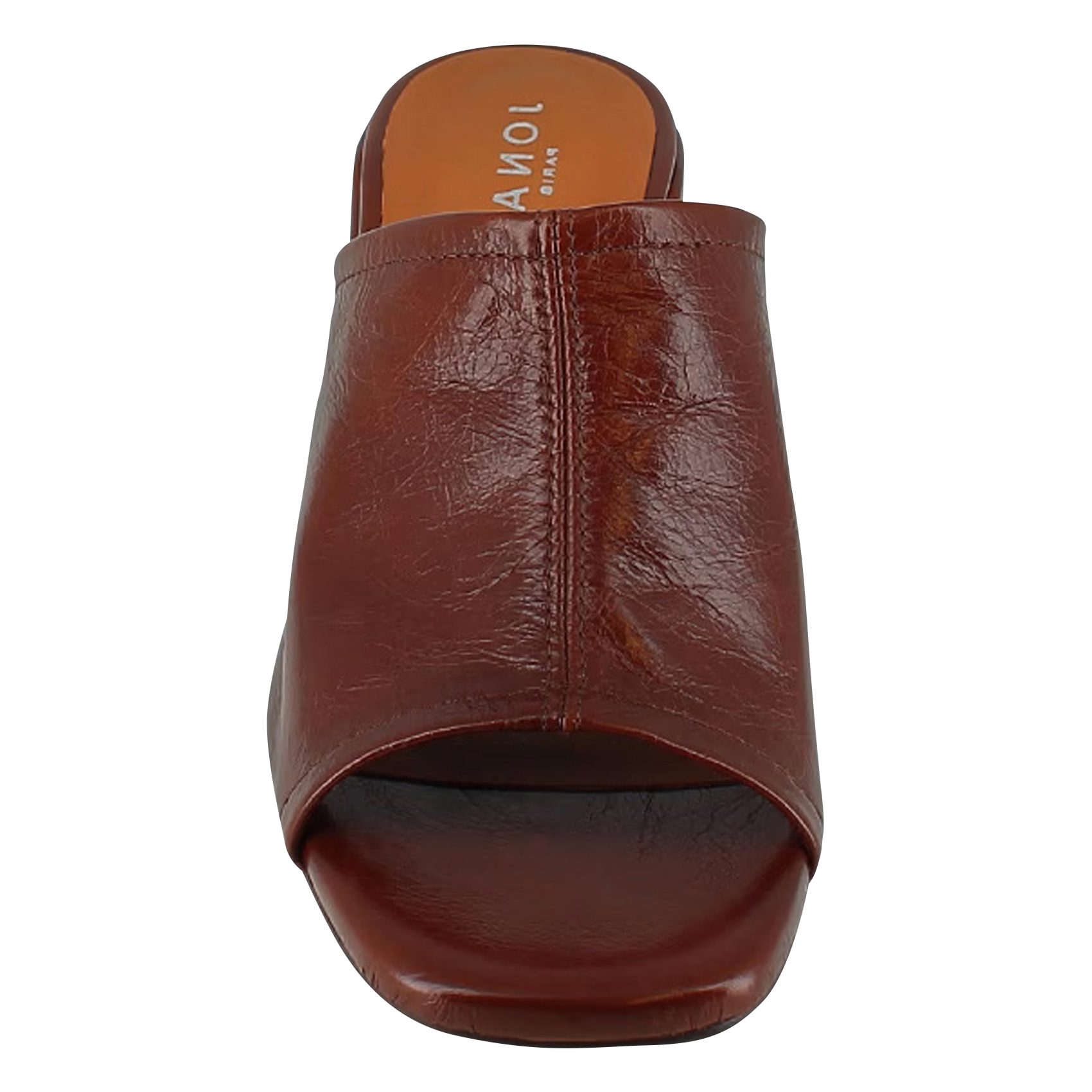 Mules à talon en cuir JONAK Marron