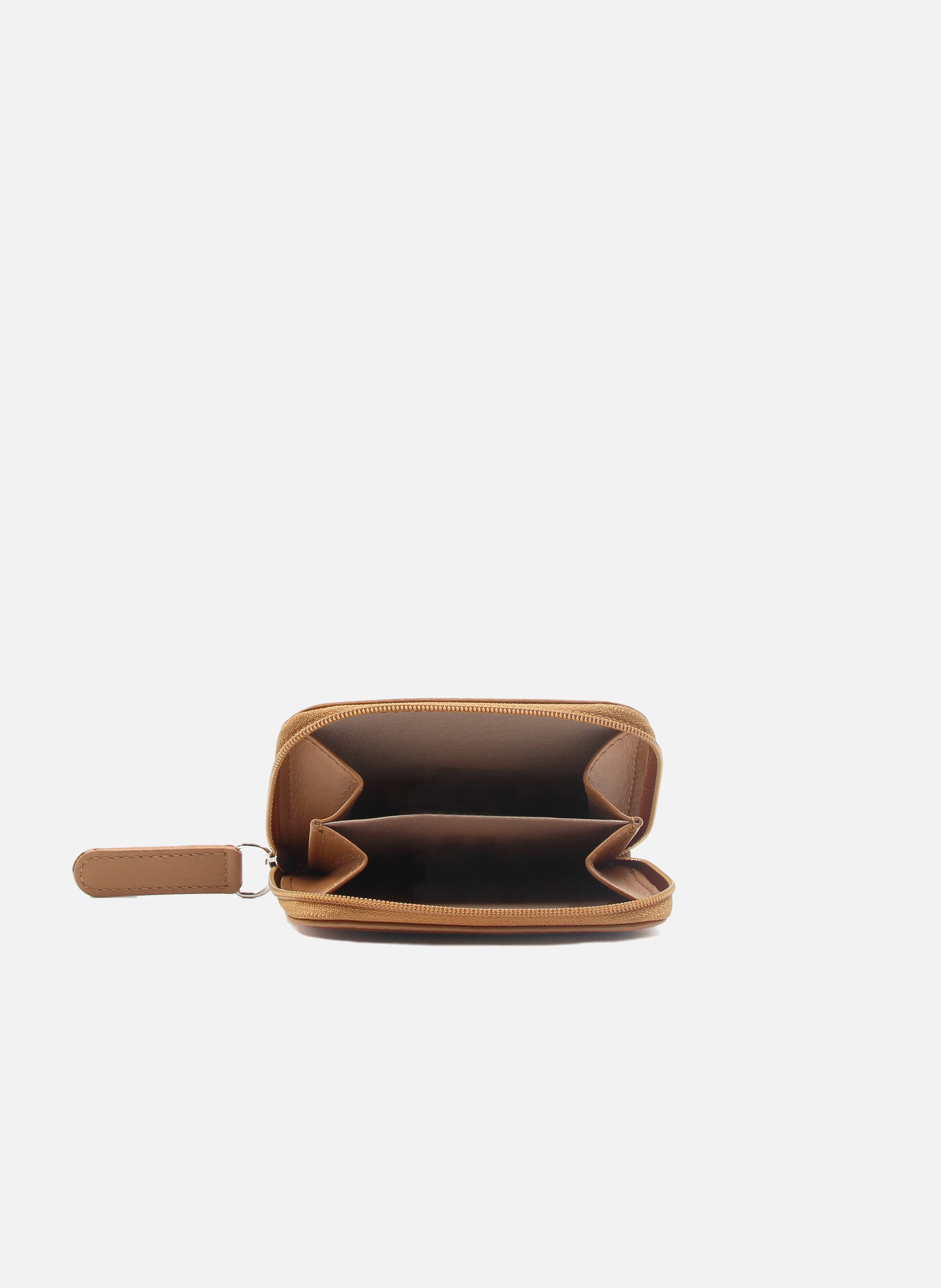 Smooth leather coin purse JULES & JENN Brown