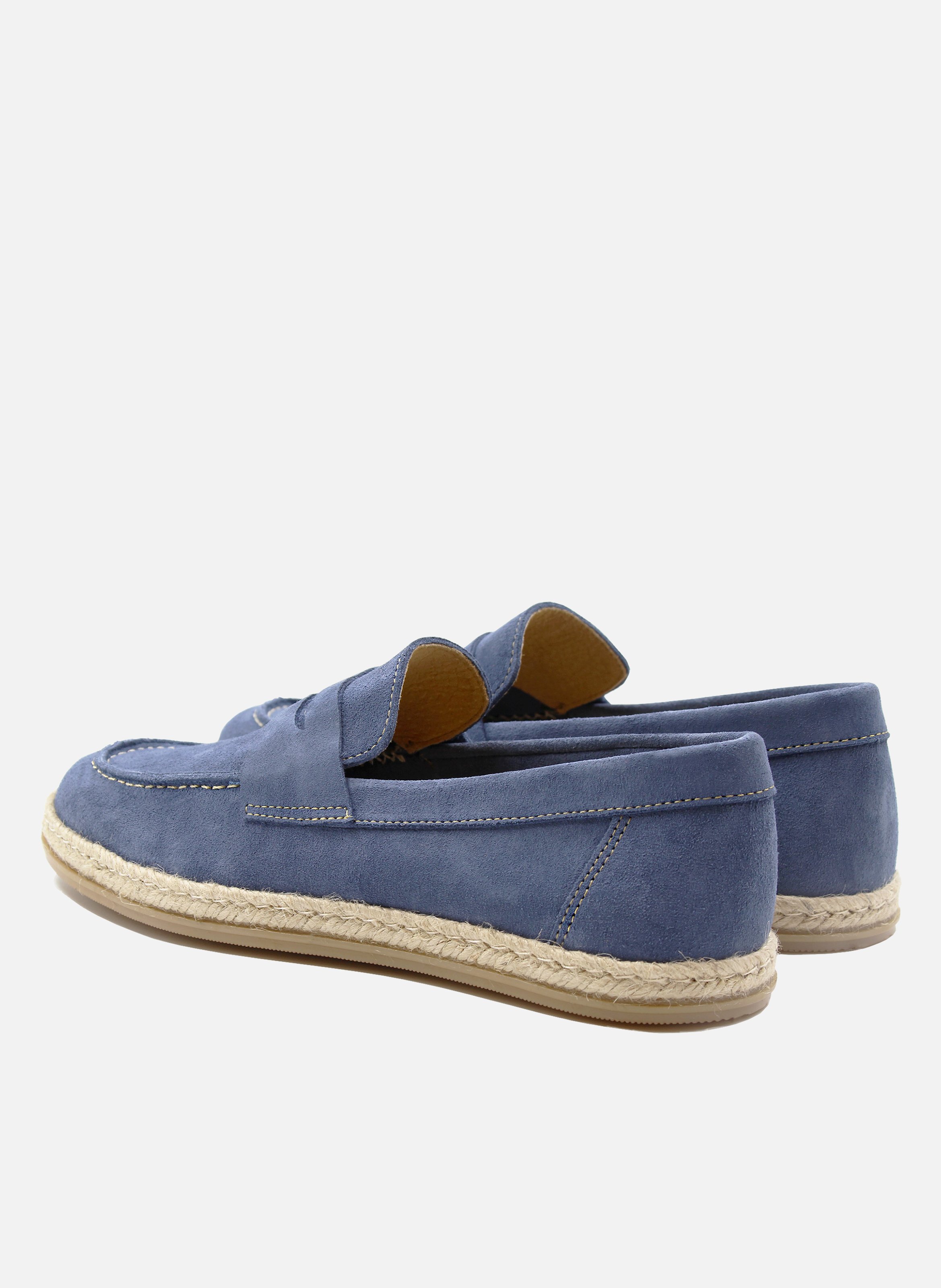 Suede leather espadrille loafers JULES & JENN Blue