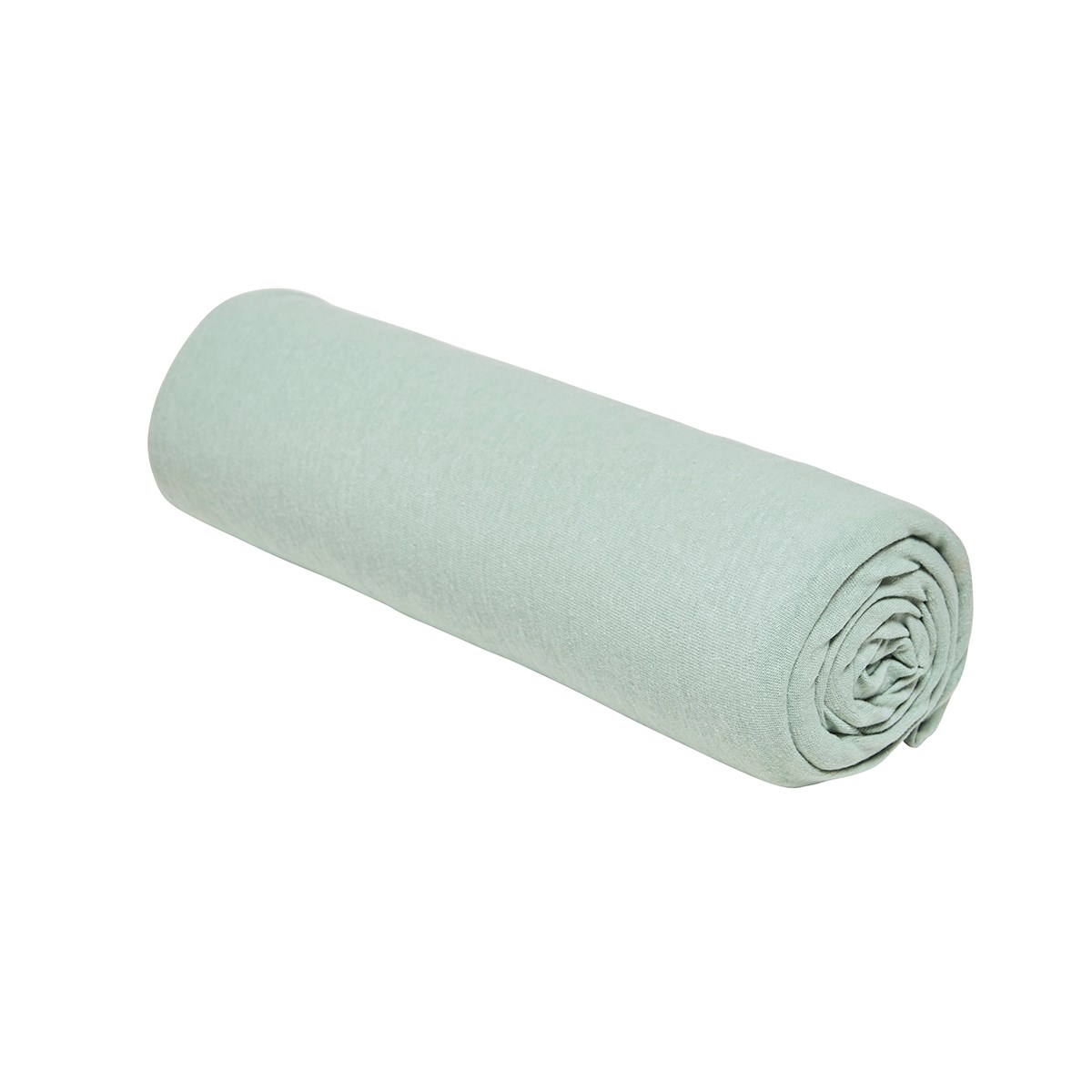 Solid color fitted sheet in cotton Green