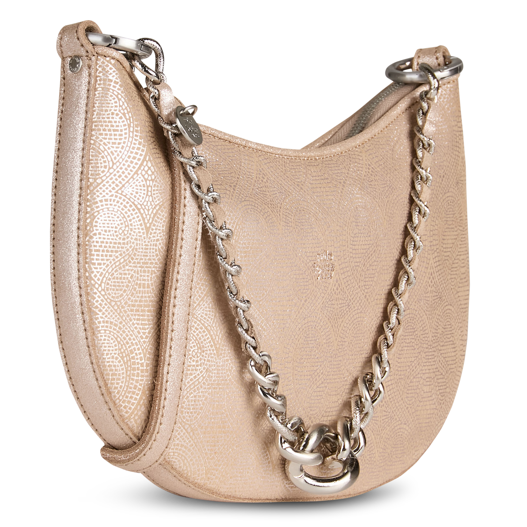 Effen, leren handtas MILA LOUISE Beige
