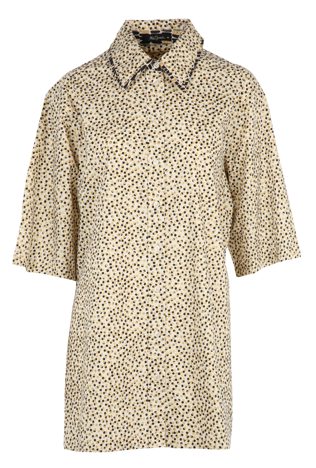 Classic-collar printed cotton shirt MES DEMOISELLES Multicolored