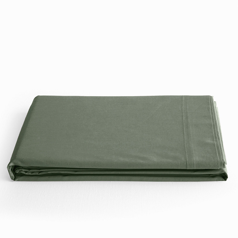 Flat sheet "premium" for single & double beds COTON PUR Green