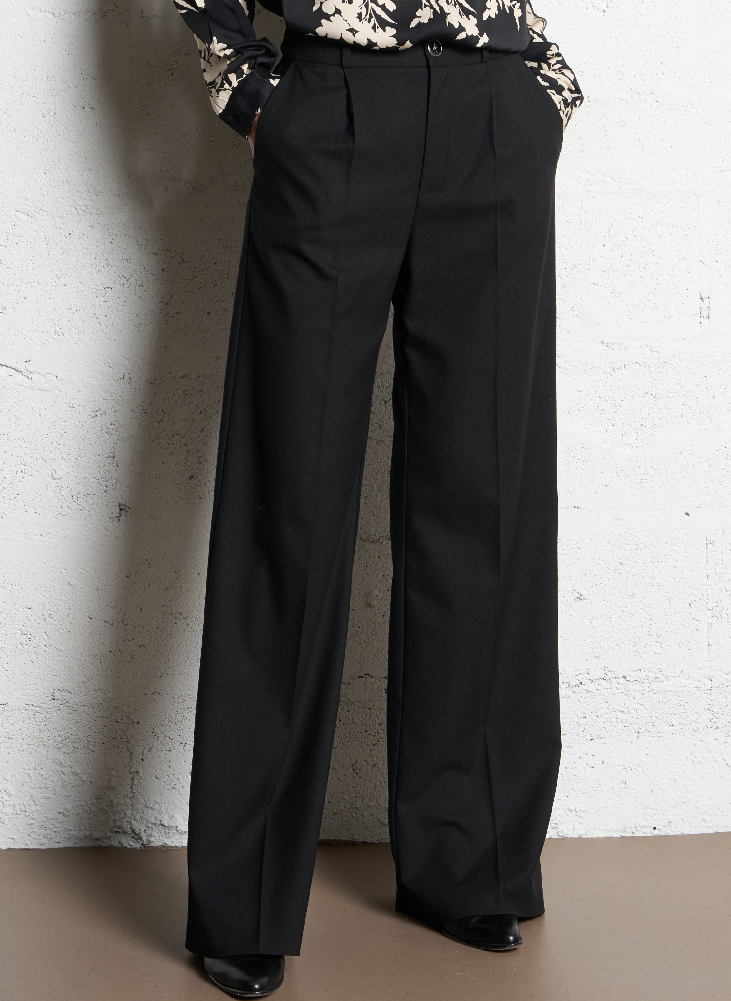 High-waisted pants ONE STEP Black