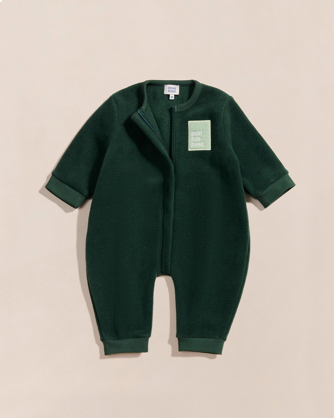 The baby sunshine jumpsuit in recycled fleece EMOI EMOI Green