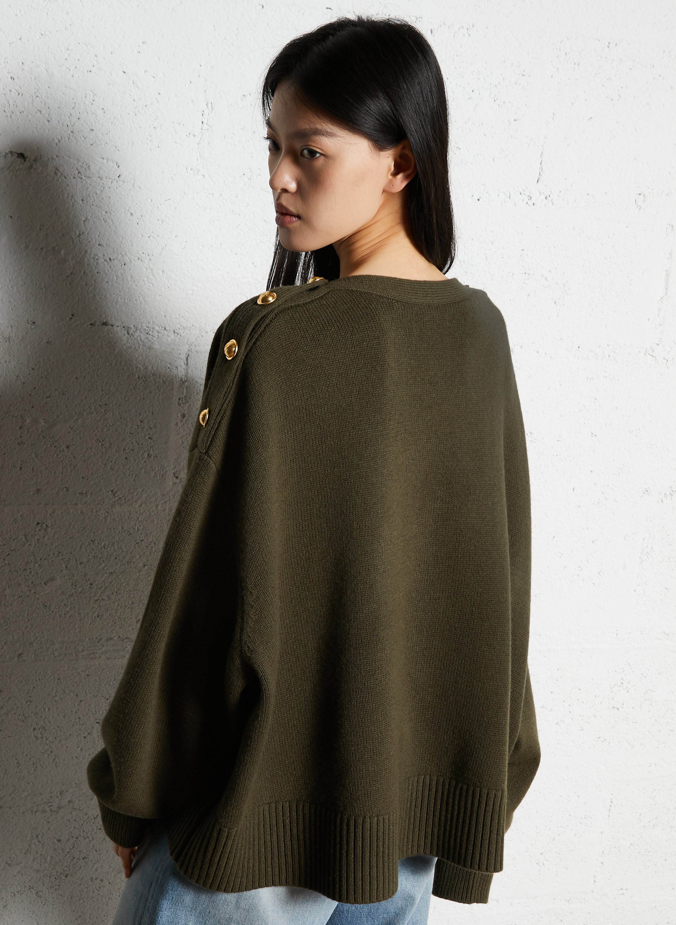 Oversize-Pullover aus Wolle LAURENCE BRAS Grun