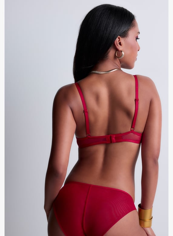 Soutien-gorge plunge foulard | Rouge by AUBADE Soutien-gorge plunge foulard Rouge