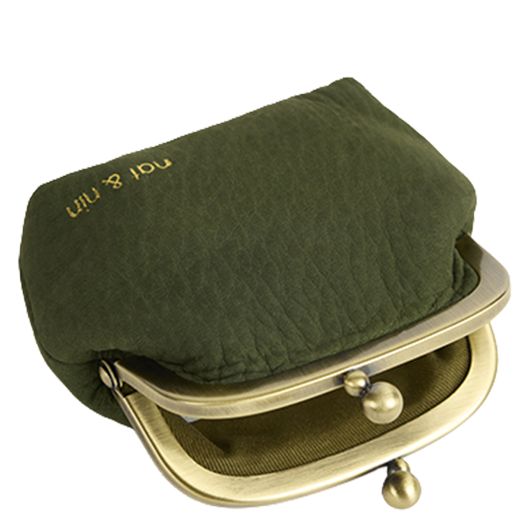 Porte-monnaie en cuir NAT & NIN Vert