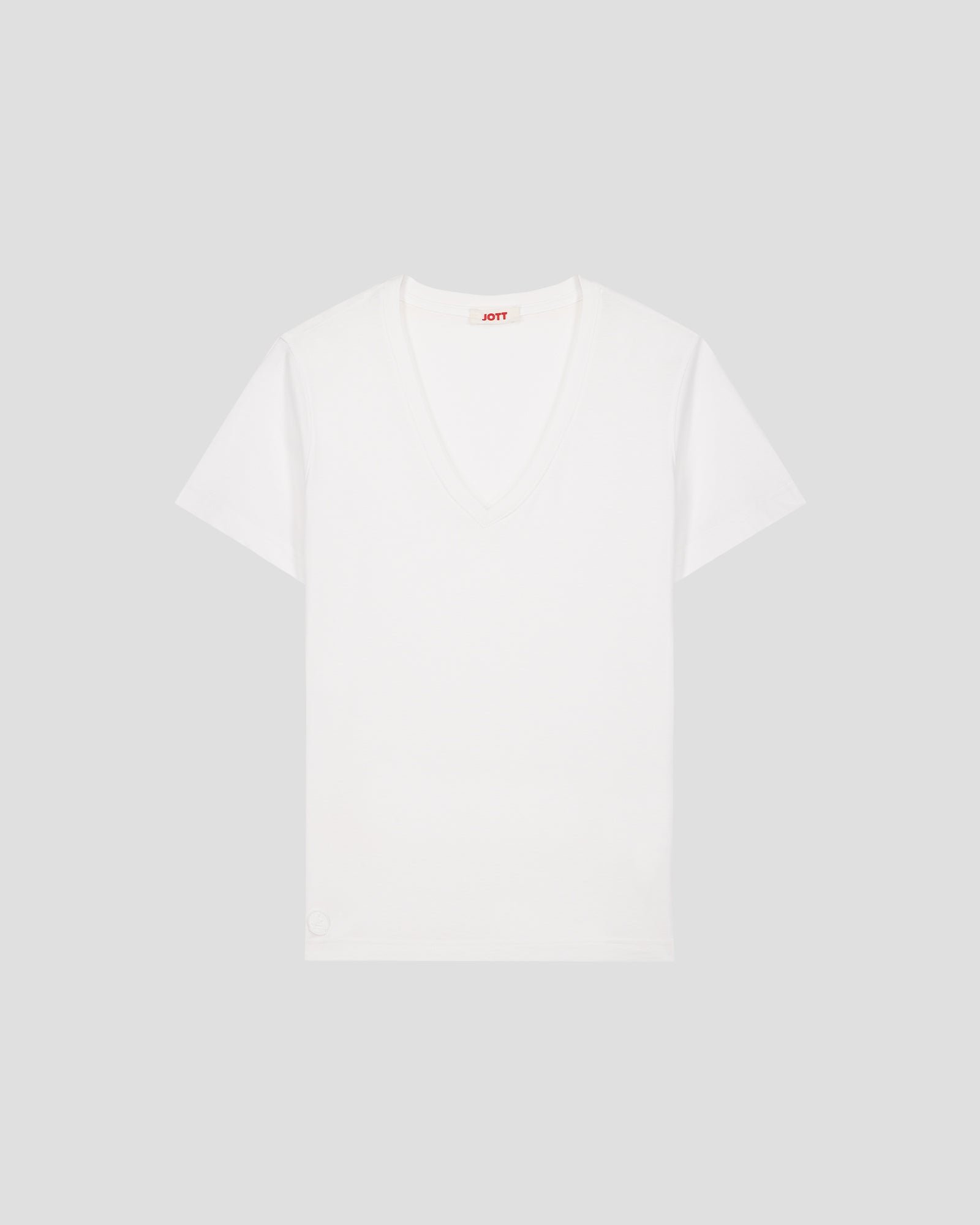 V-neck soft t-shirt JOTT White