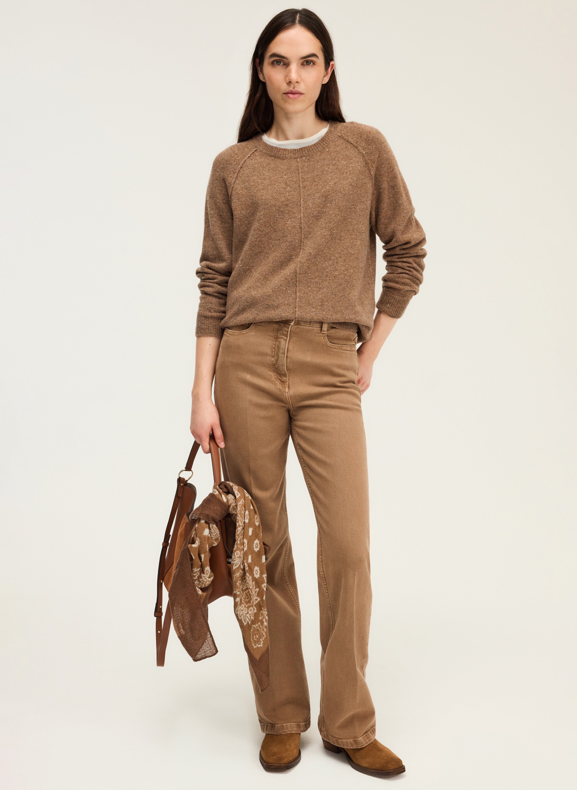 Jean droit PABLO Marron