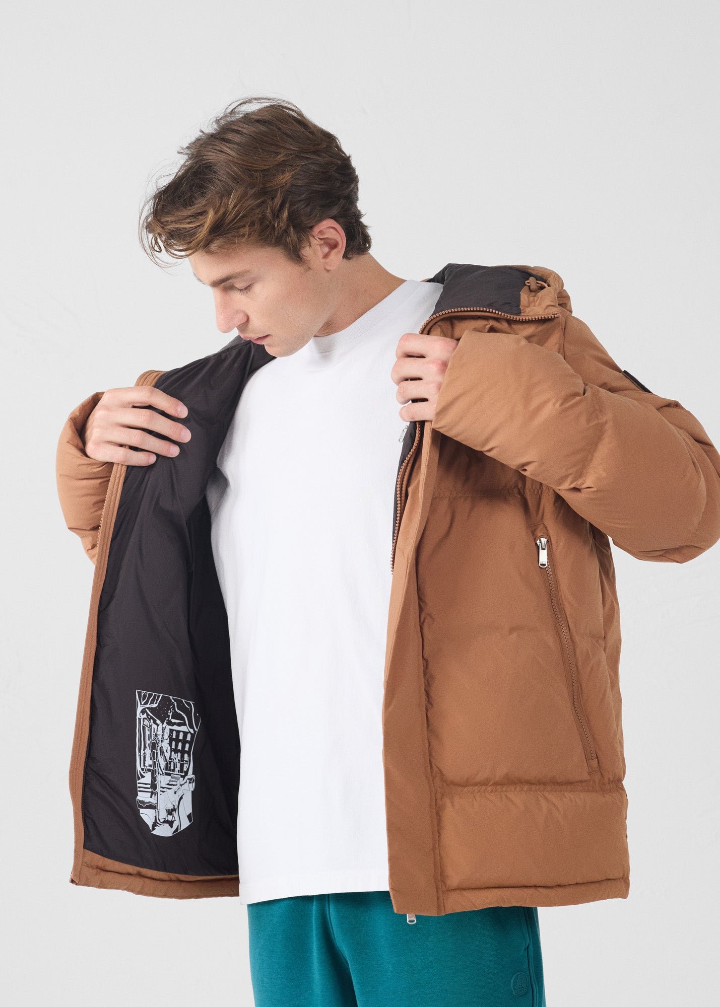 Sanji puffer cold weather jacket JOTT Brown
