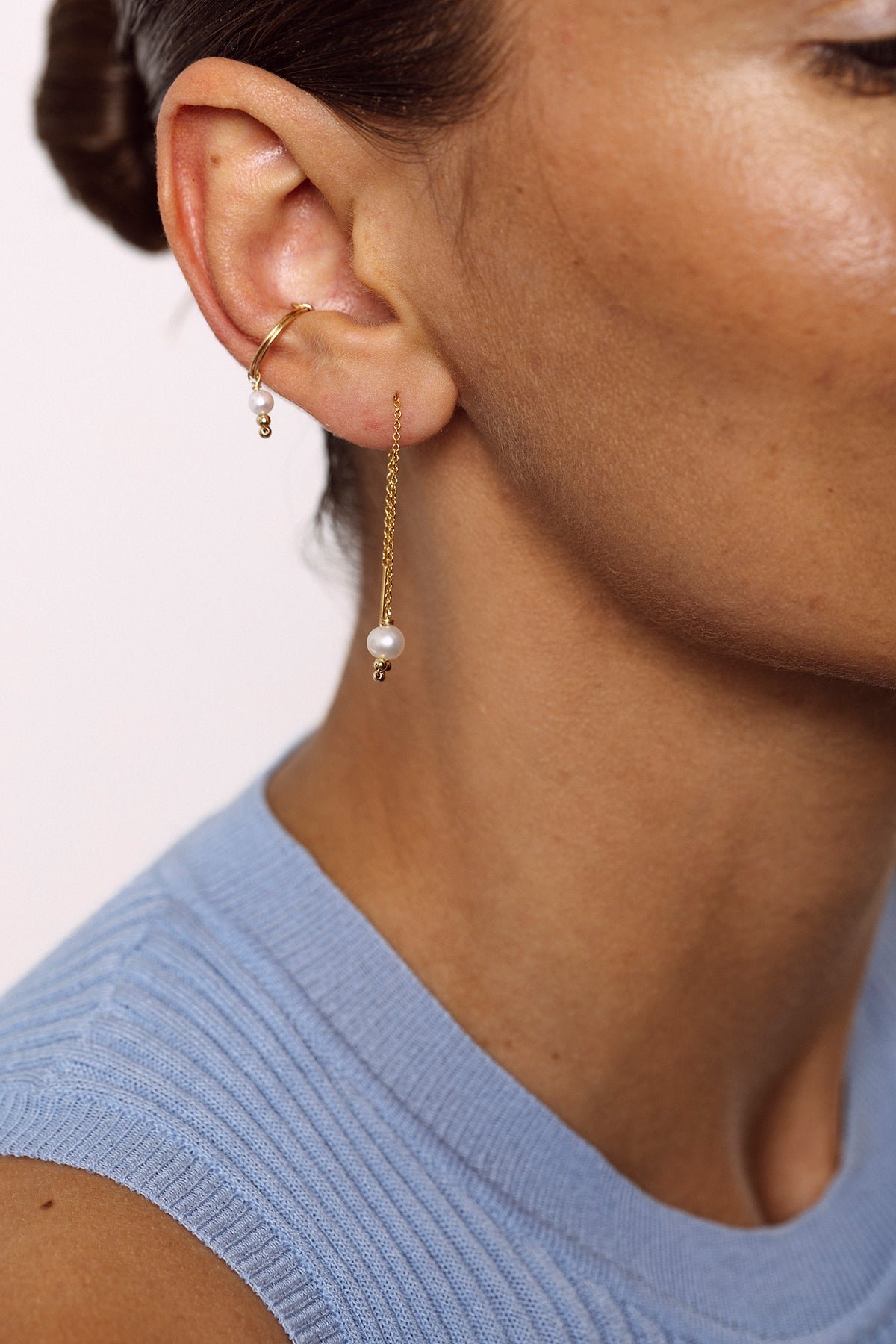 Gaia multi-position pearl ear jewelry YAY Golden