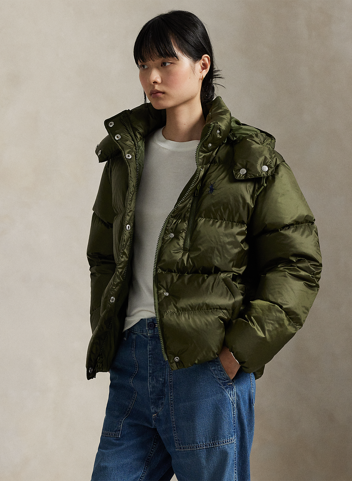 Doudoune col montant à capuche POLO RALPH LAUREN