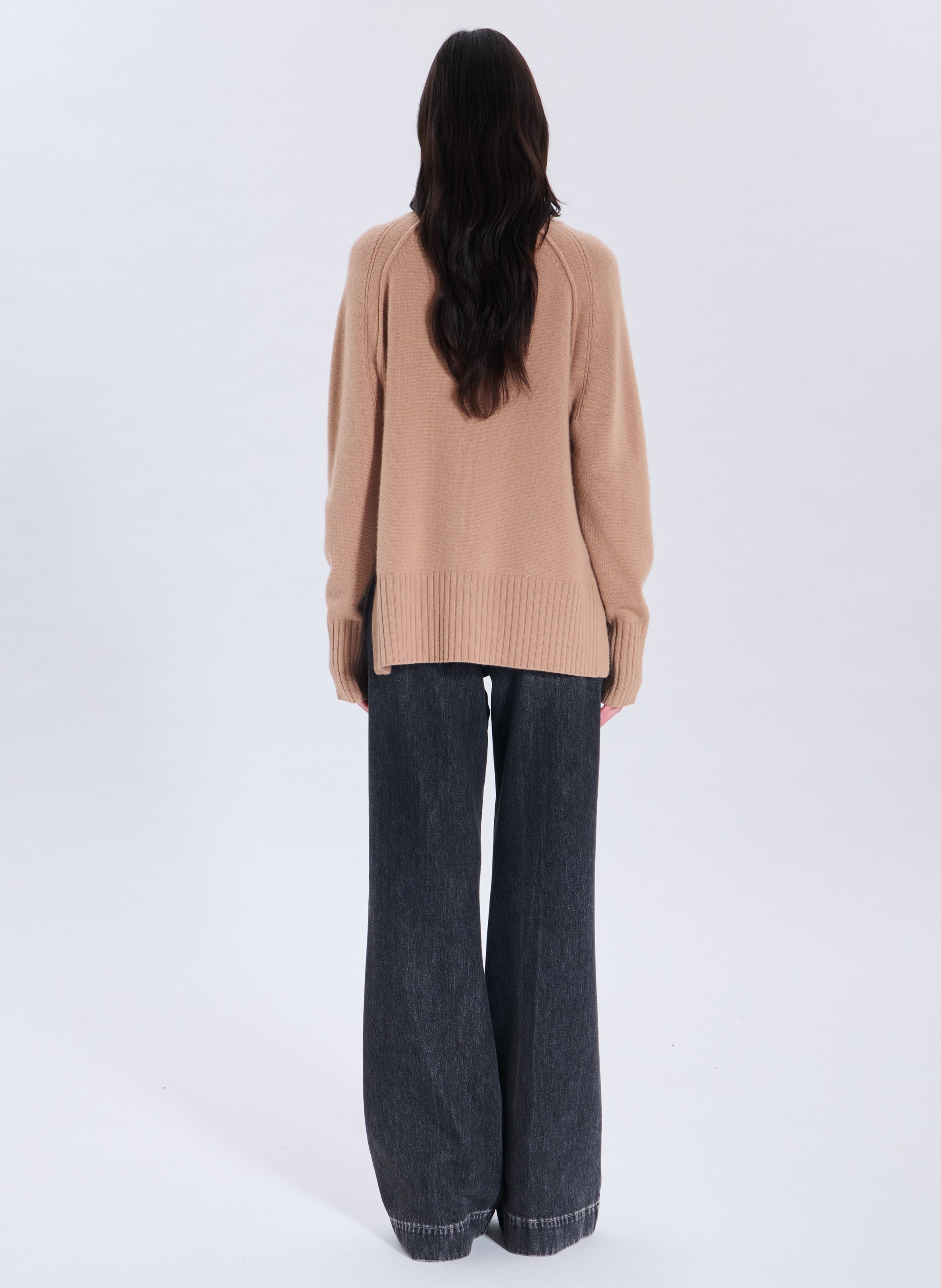 Cashmere polo neck sweater ZAPA Brown
