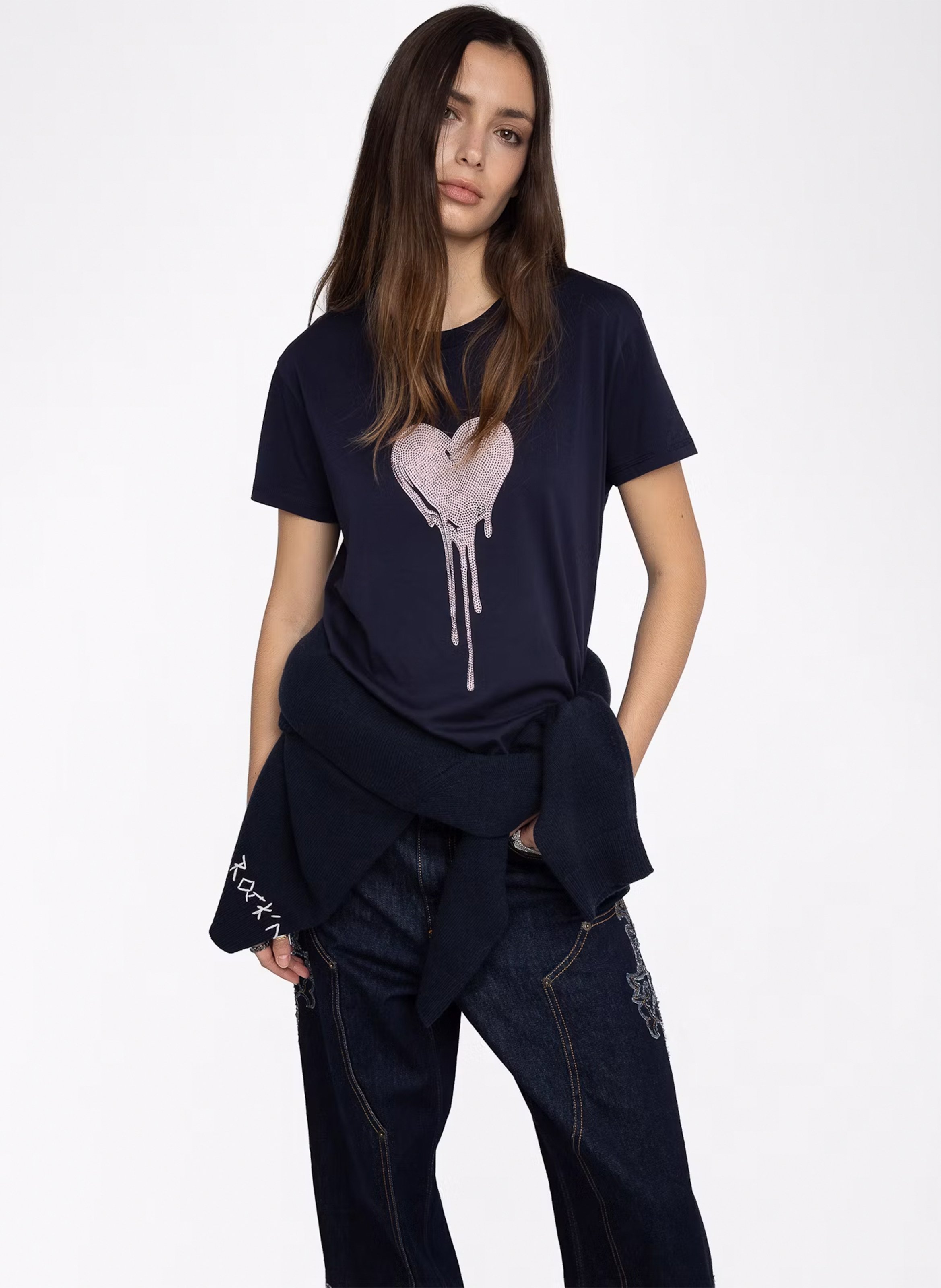 Tee-shirt droit col rond en coton ZADIG&VOLTAIRE