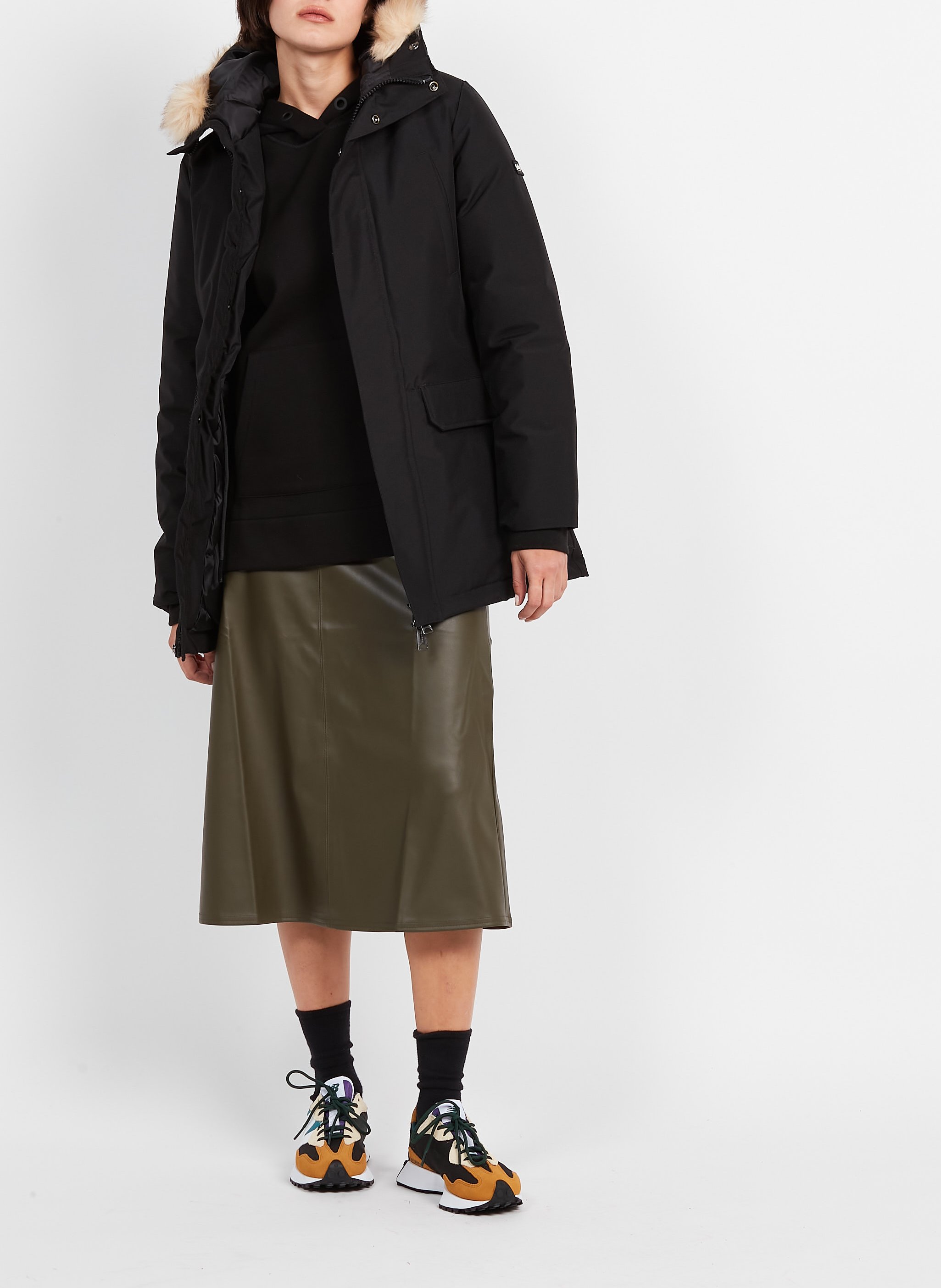 Parka à capuche SCHOTT Noir