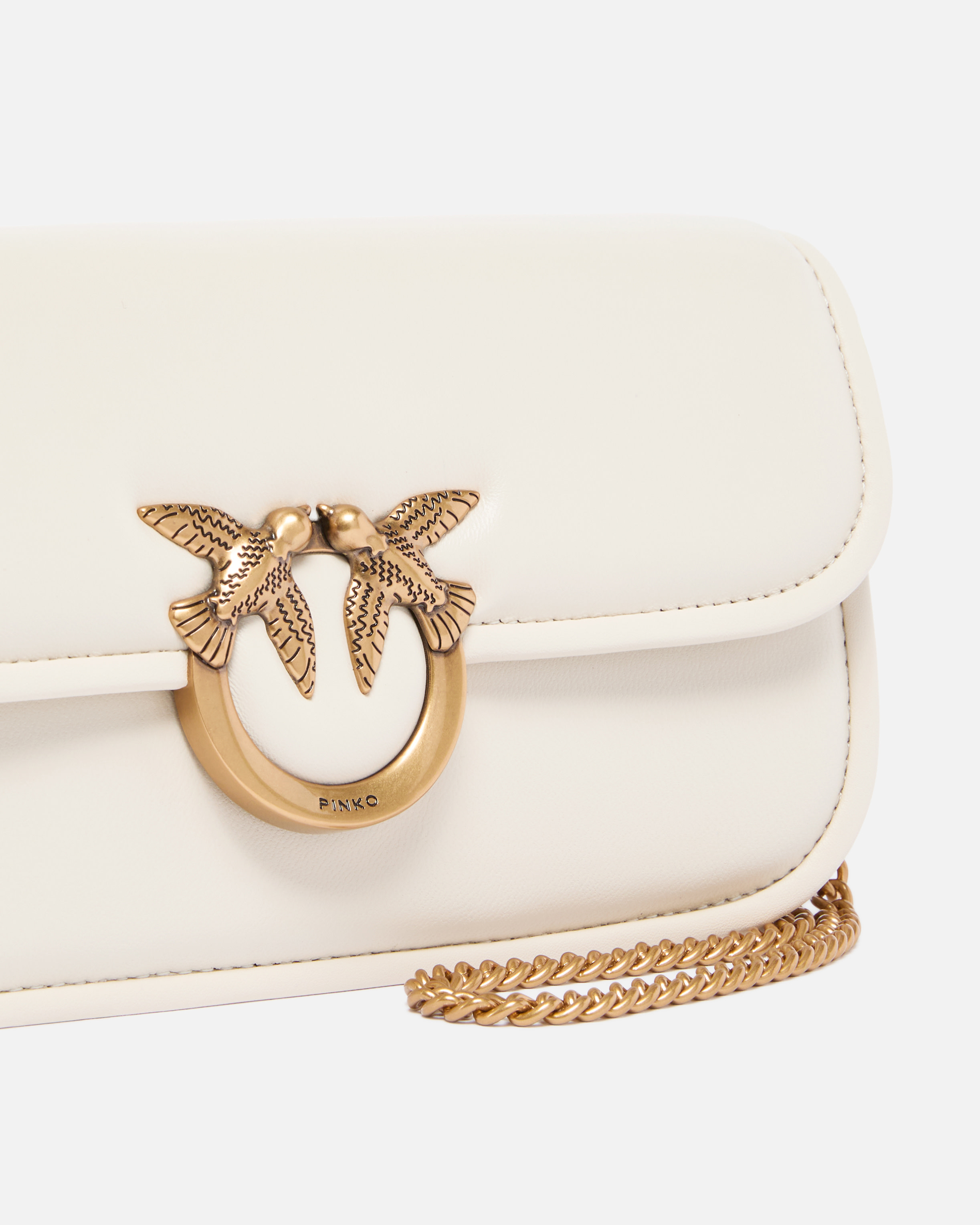 Small Love Bag Box shoulder bag in nappa leather PINKO White