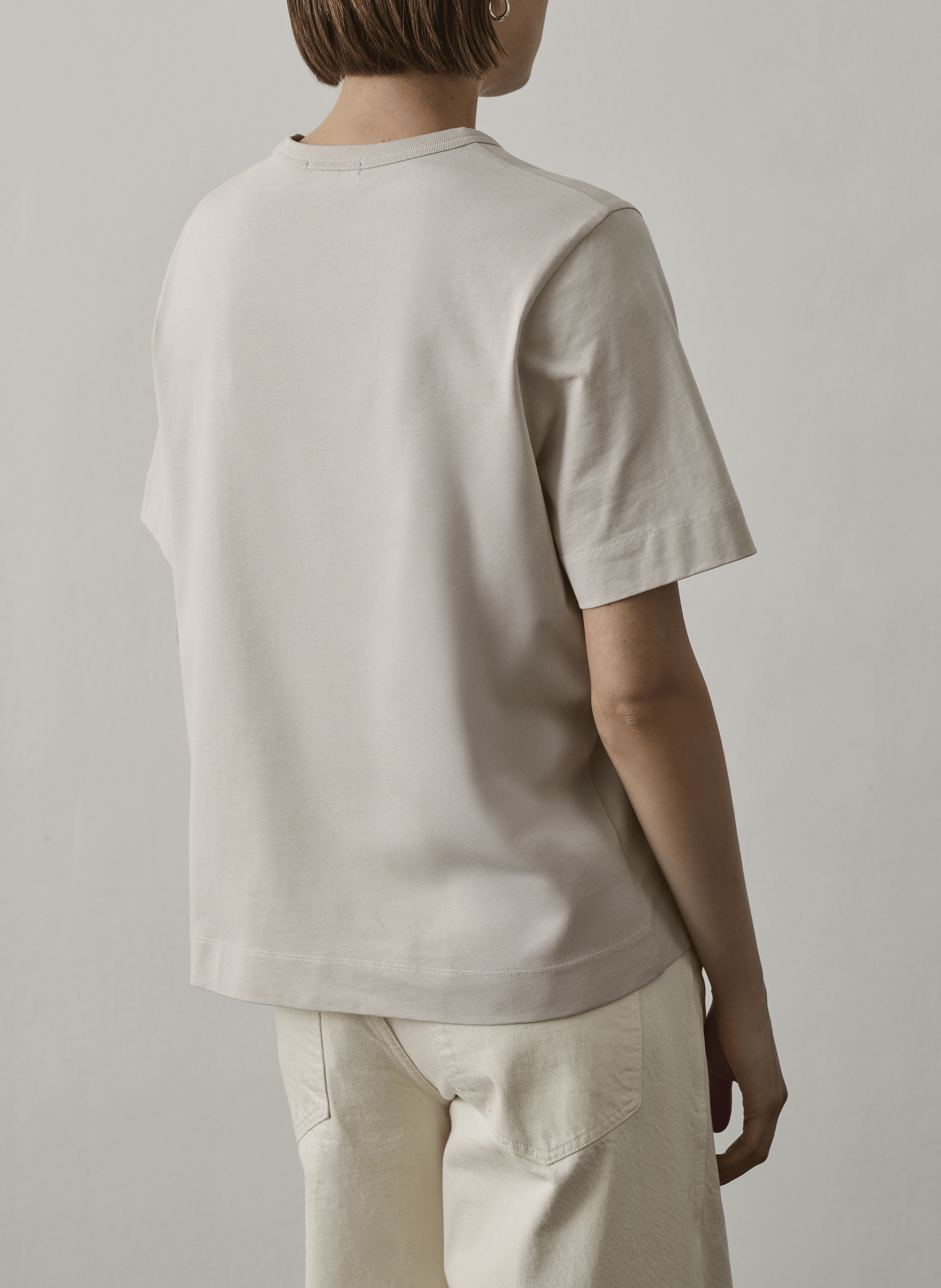 Round-neck organic cotton T-shirt SOEUR White