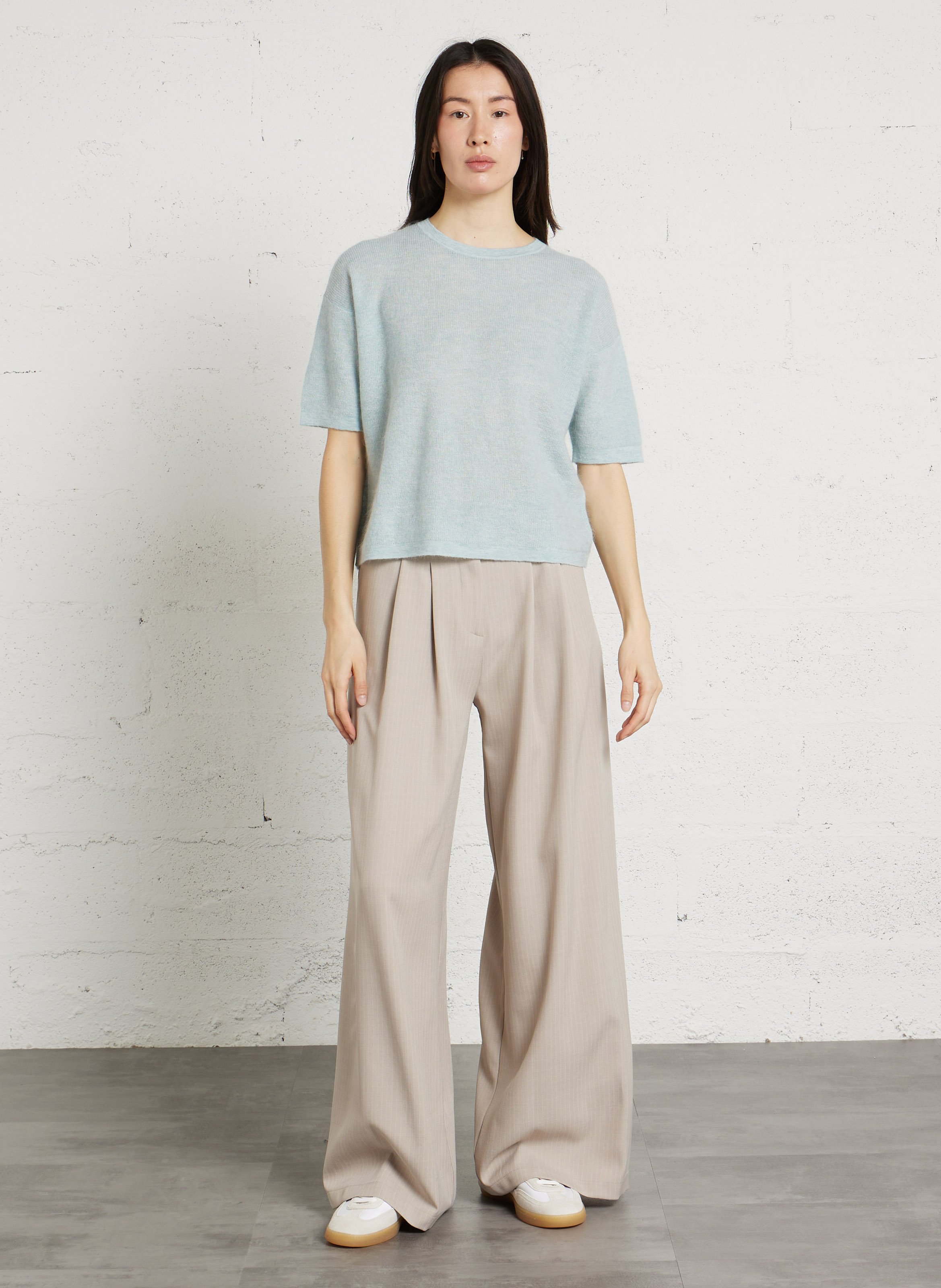 Wide trousers PLEASE Beige