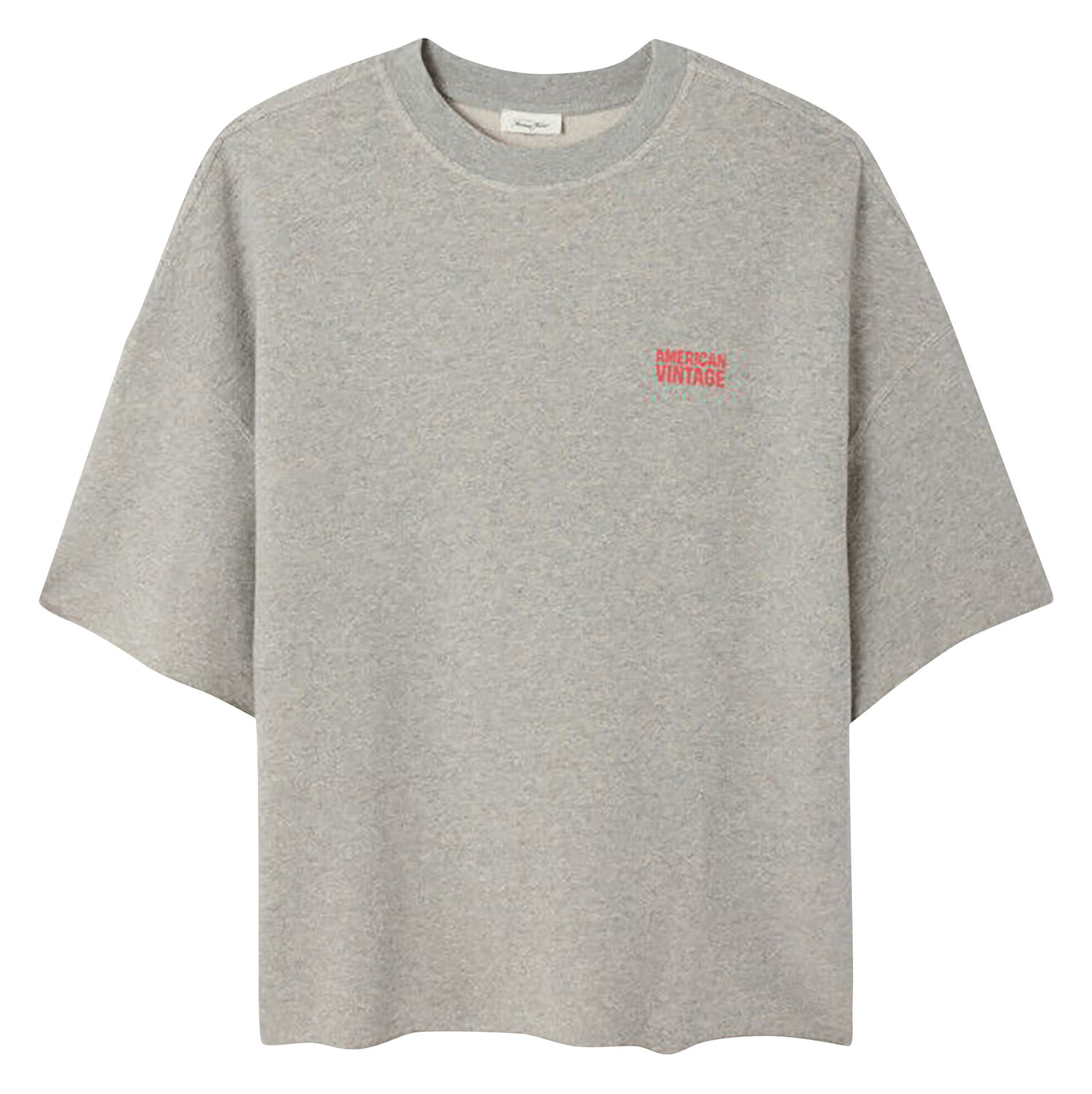 Round neck cotton t-shirt AMERICAN VINTAGE Grey