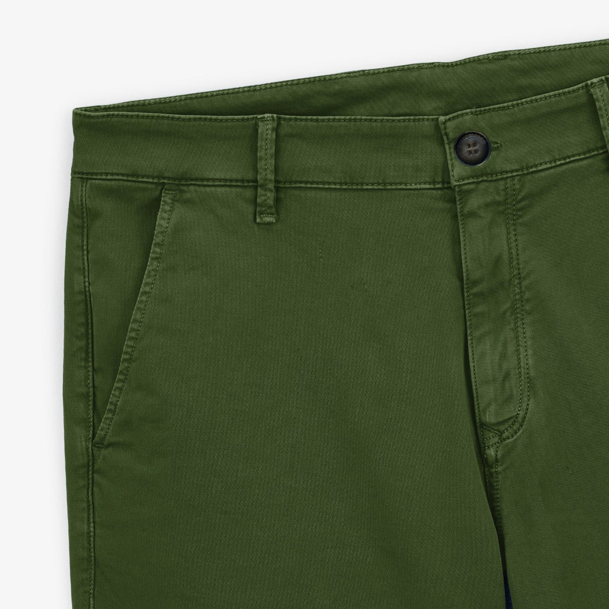 Straight cut Bermuda shorts in stretch cotton SERGE BLANCO Green