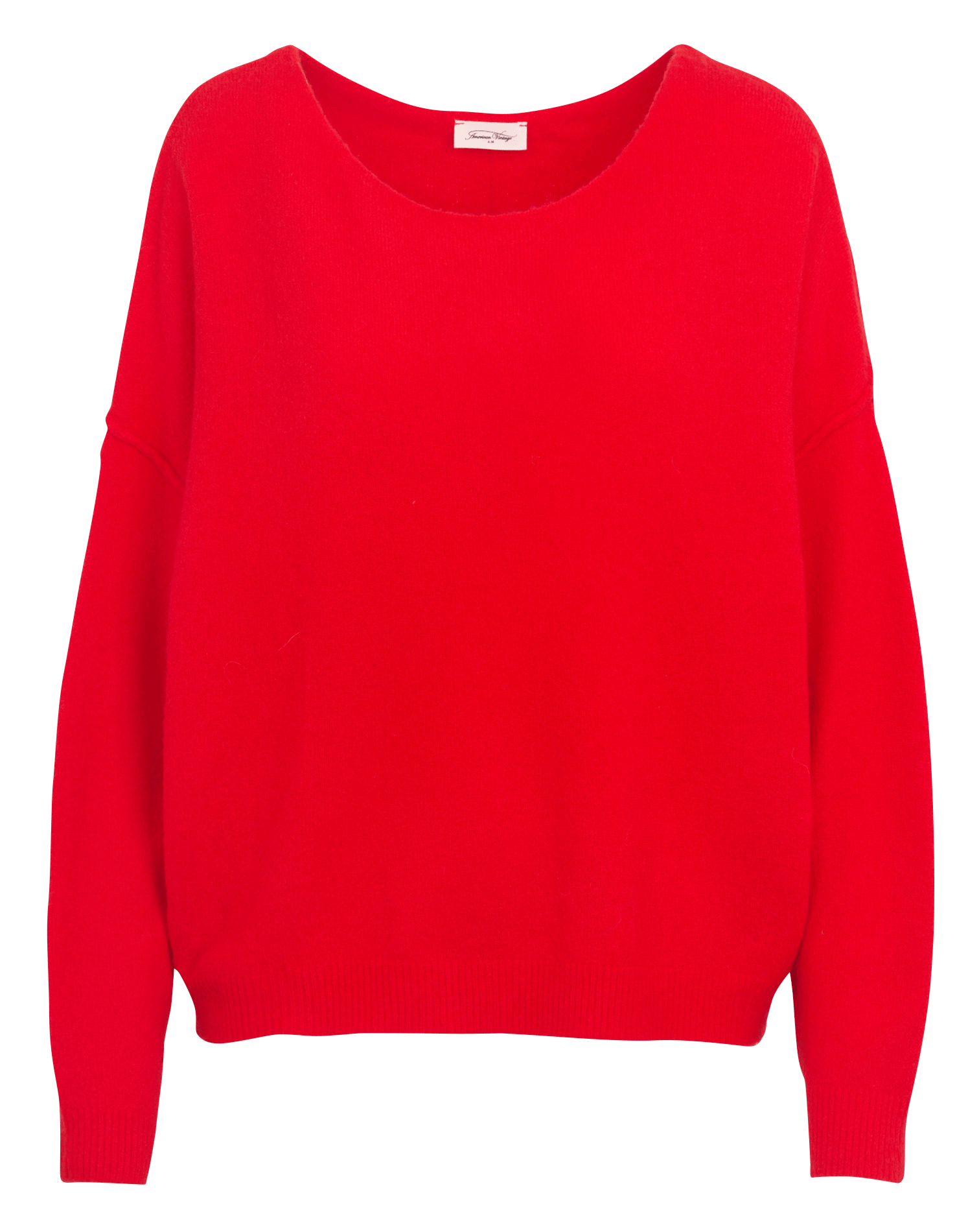 Pull ample à col bateau en maille duveteuse AMERICAN VINTAGE