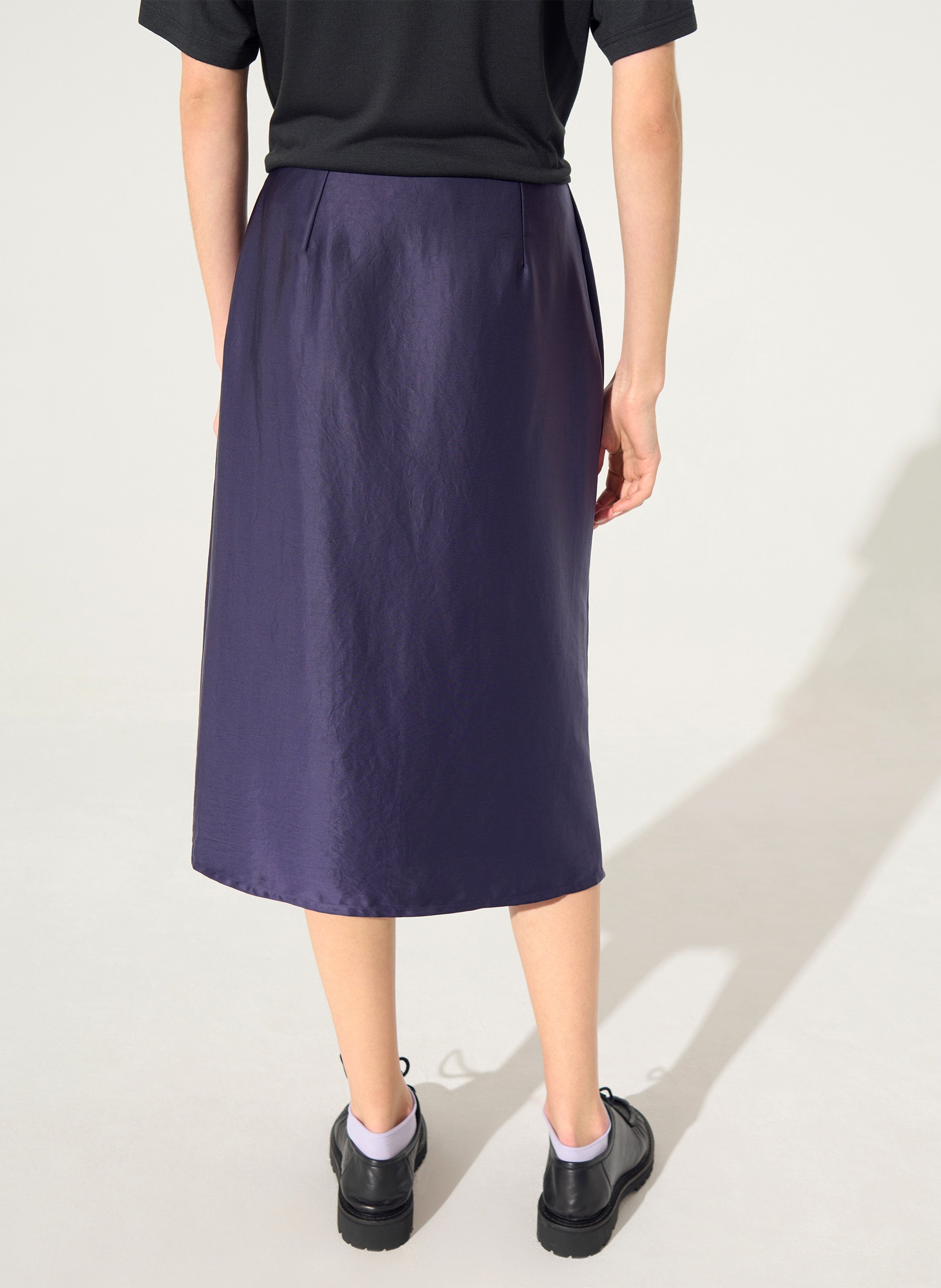 Ausgestellter Midi-Rock COTELAC Violett