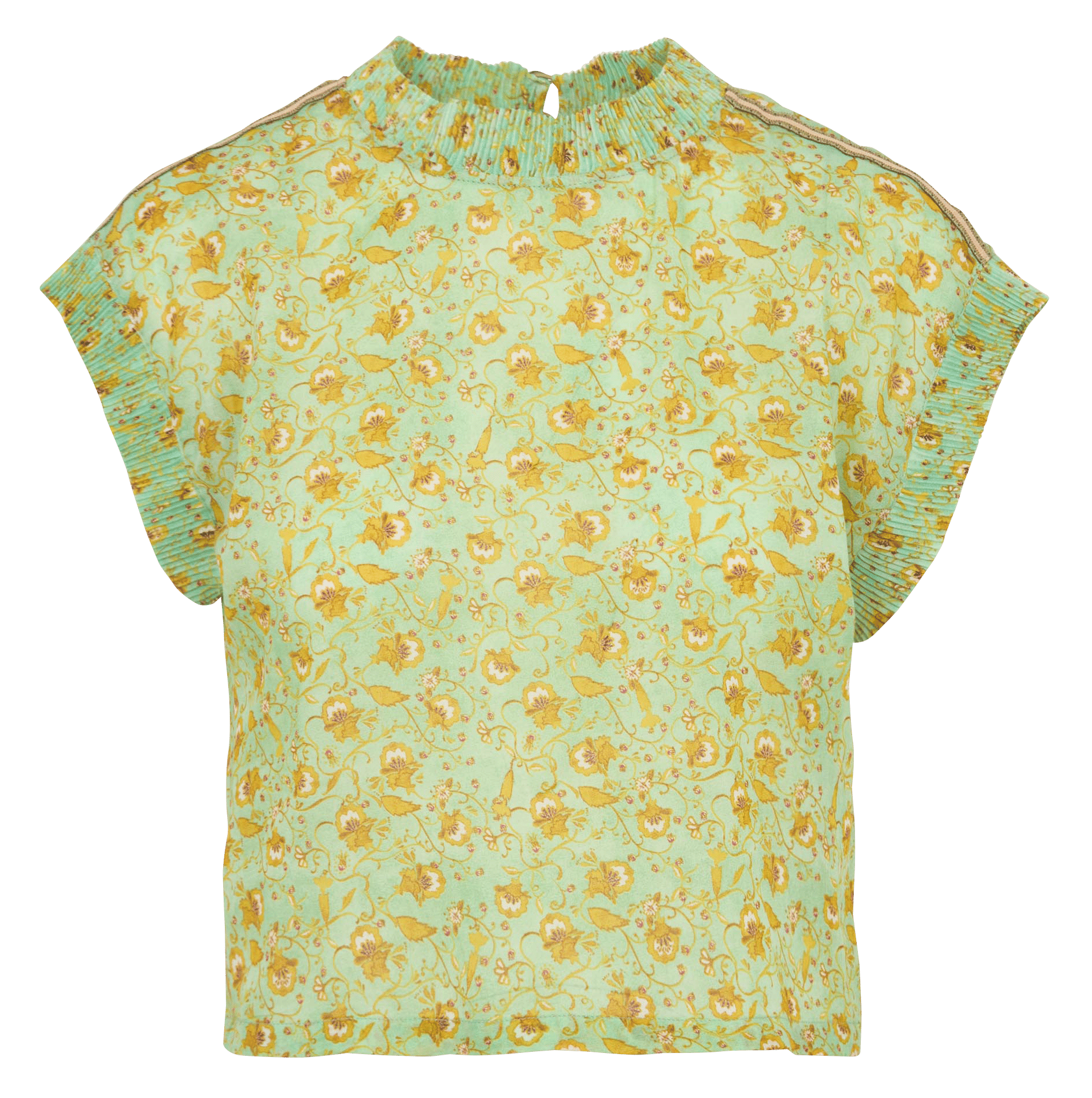 Top impirmé col rond COTELAC Vert