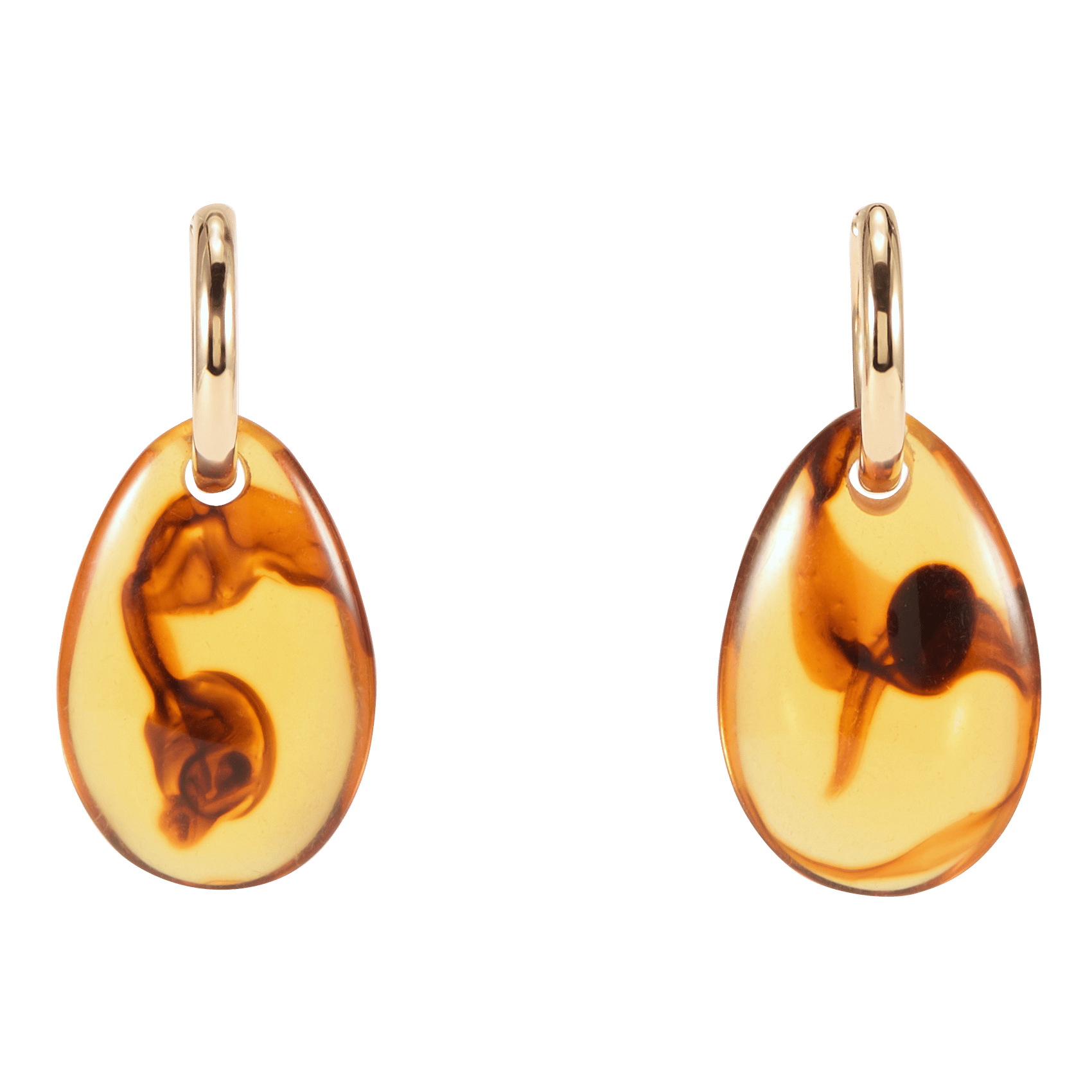 Ronde oorbellen FEEKA Bruin