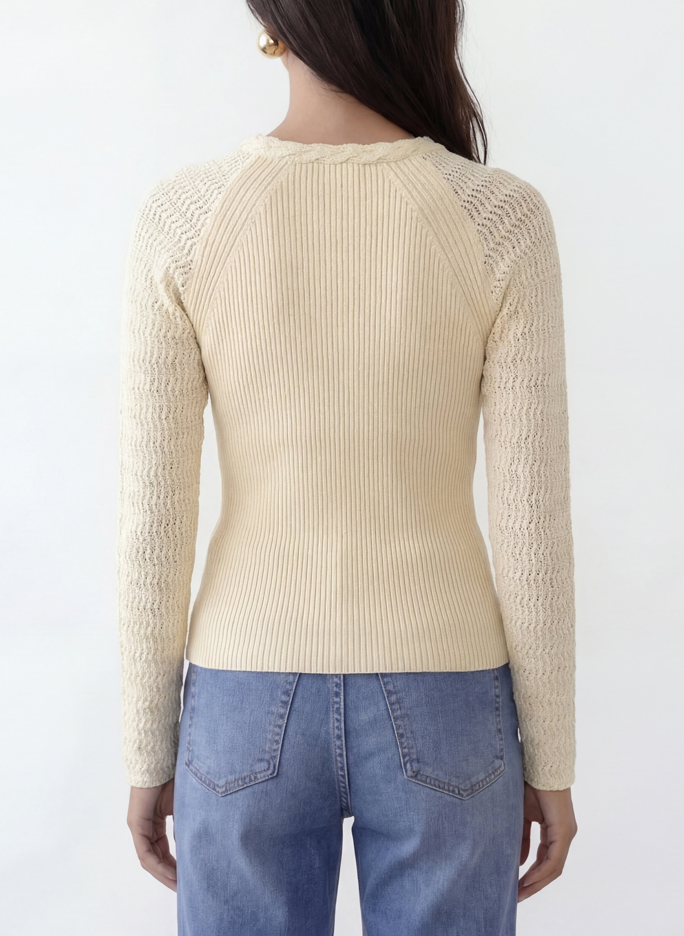 Pull col rond  KOOKAI Blanc