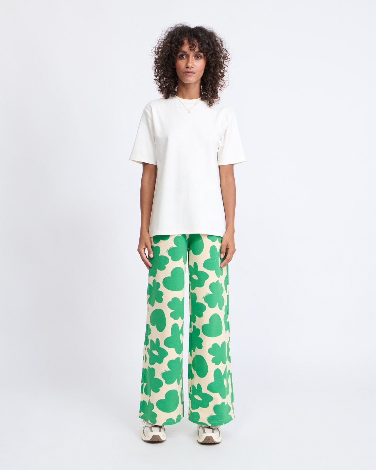Maxi printed organic cotton pants - Lucky EMOI EMOI Green