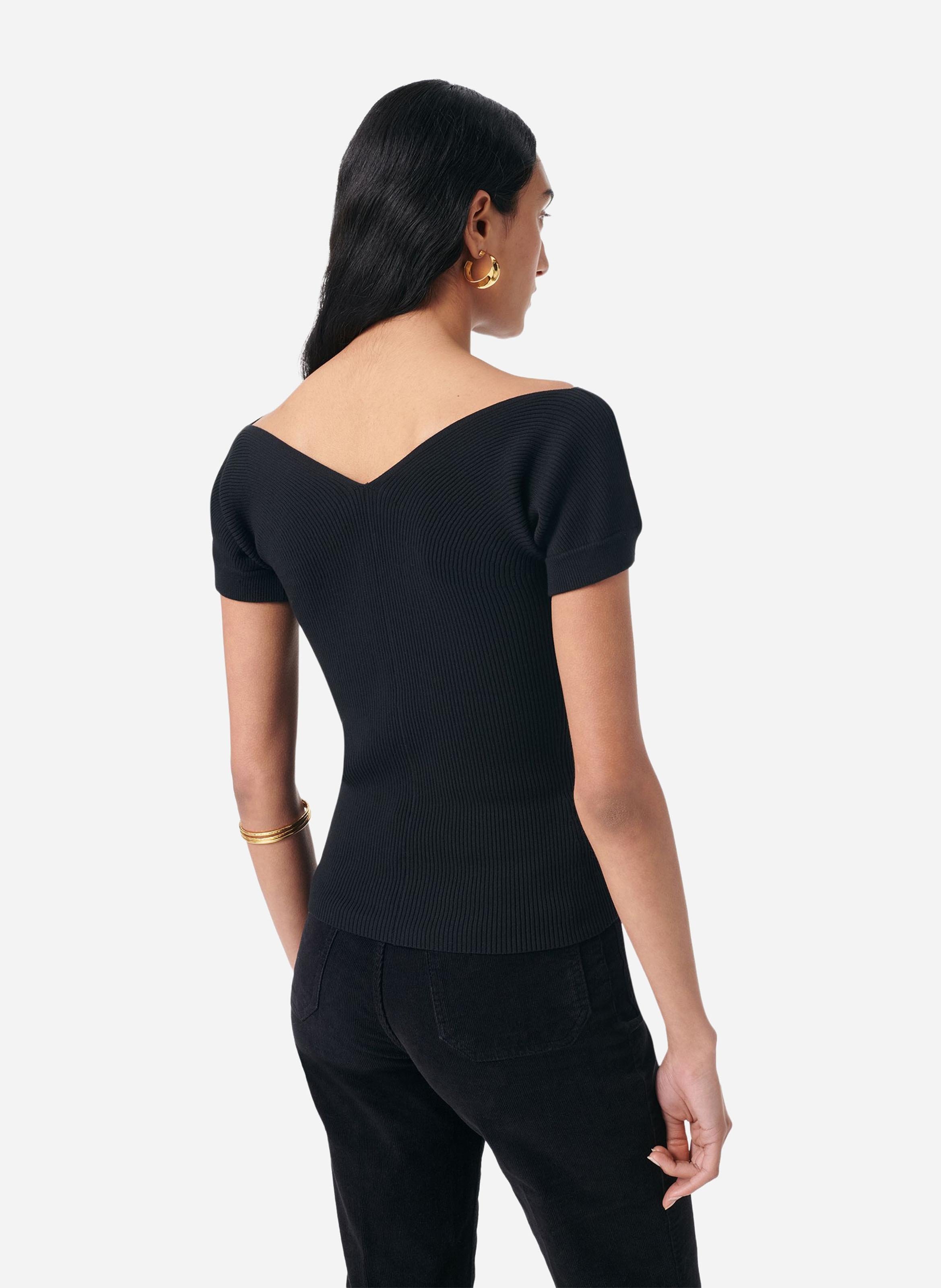 Top met V-hals VANESSA BRUNO Zwart