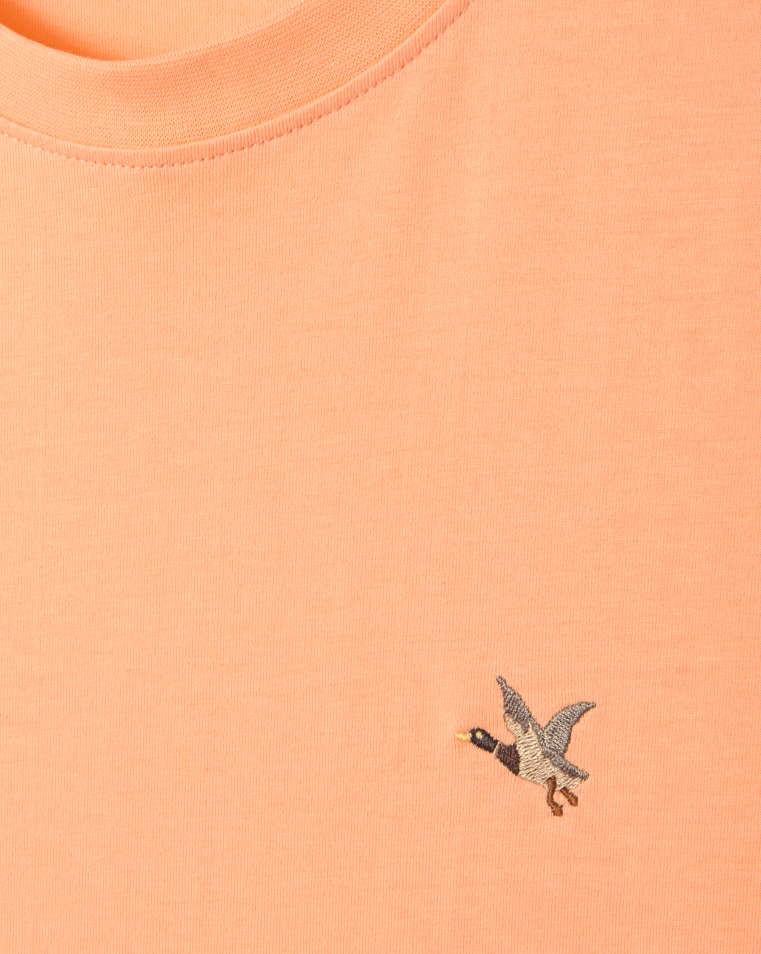 Tee-shirt droit col rond uni à logo brodé CHEVIGNON Orange